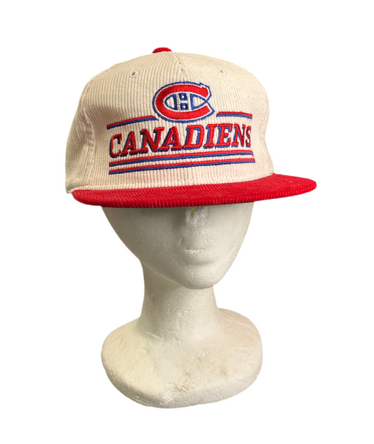 Montreal Canadiens corduroy hat cap snapback Ted Fletcher