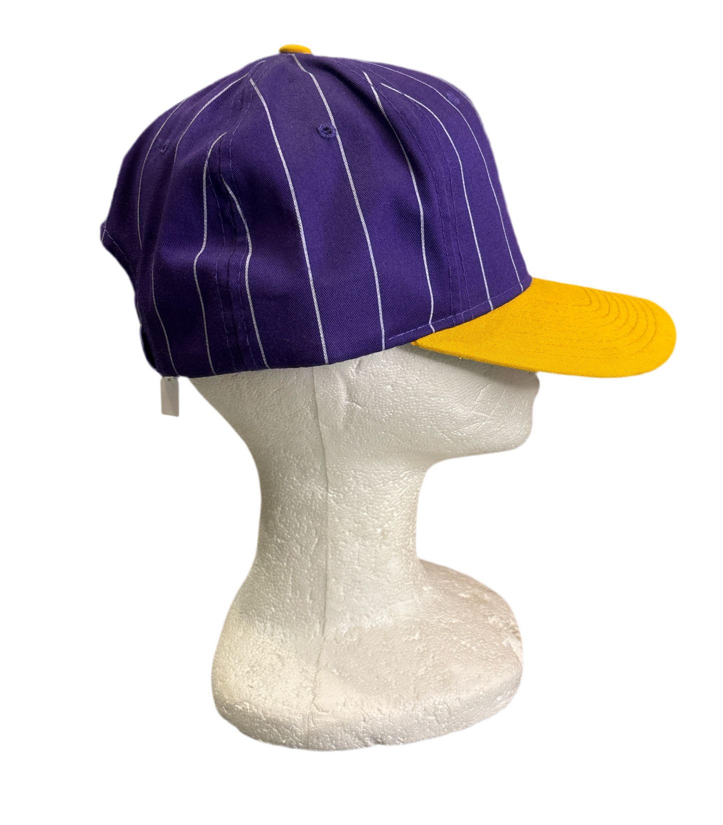 Purple Pinstripe MINNESOTA VIKINGS Embroidered Logo Snapback Hat Large Eastport