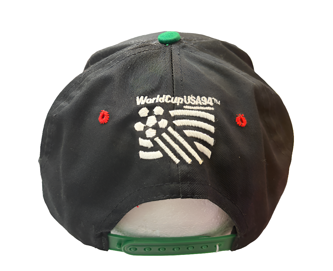 Football Cap soccer 1994 World Cup USA 94 Vintage Snap-back Hat Black Green BNWT