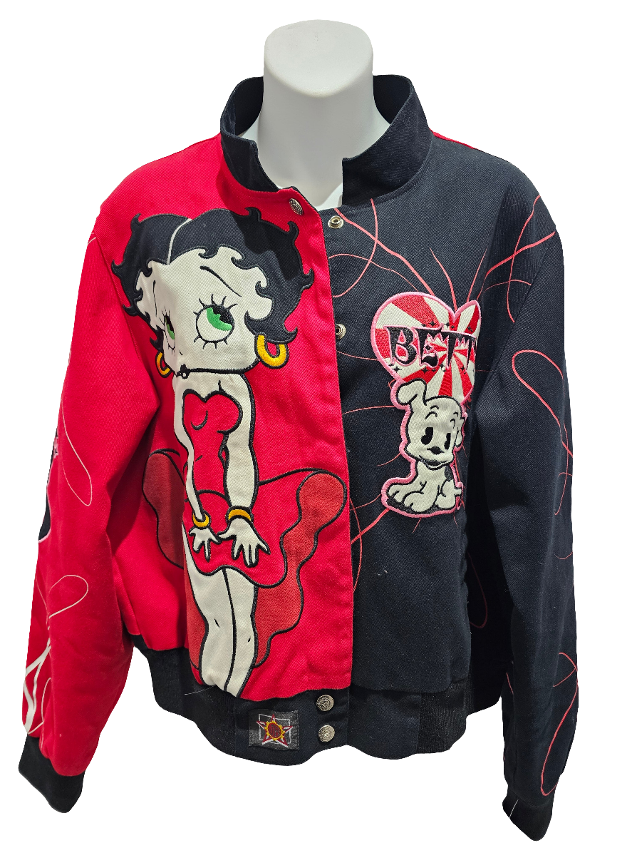 Betty Boop JH Design Heart betty buttons down jacket