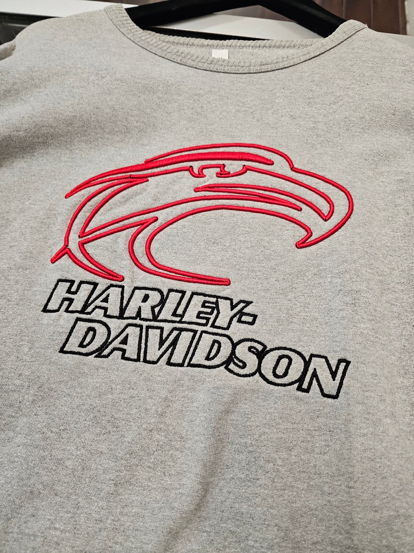 Harley davidson bird logo grey crewneck