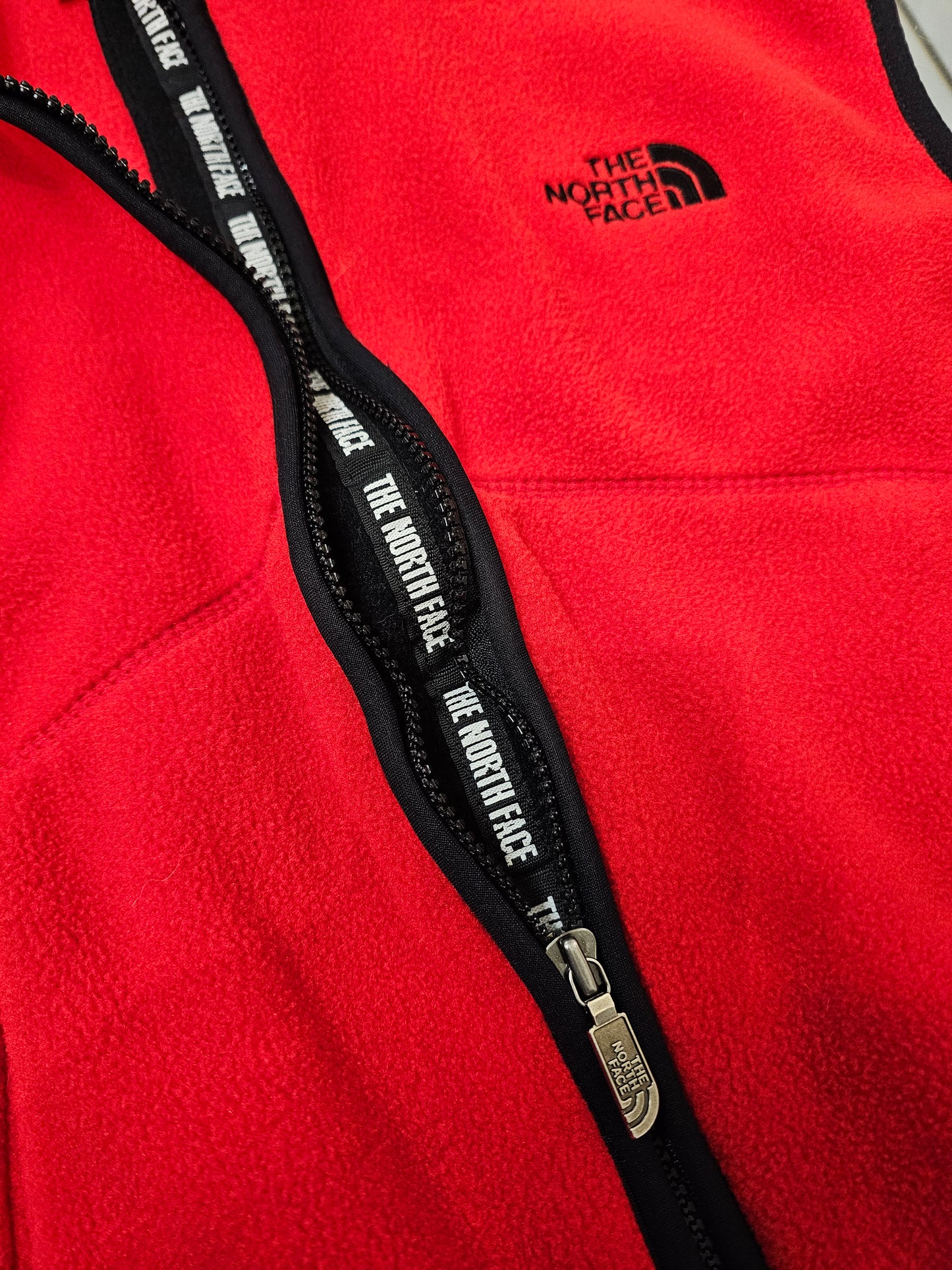 Vintage TNF fullzipper red fleece vest