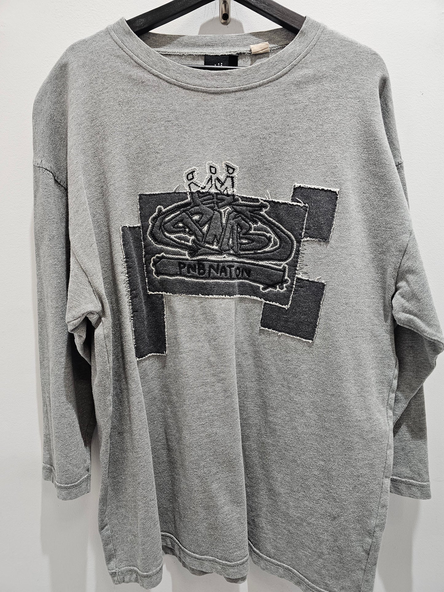 Pnb nation y2k grey longsleeve