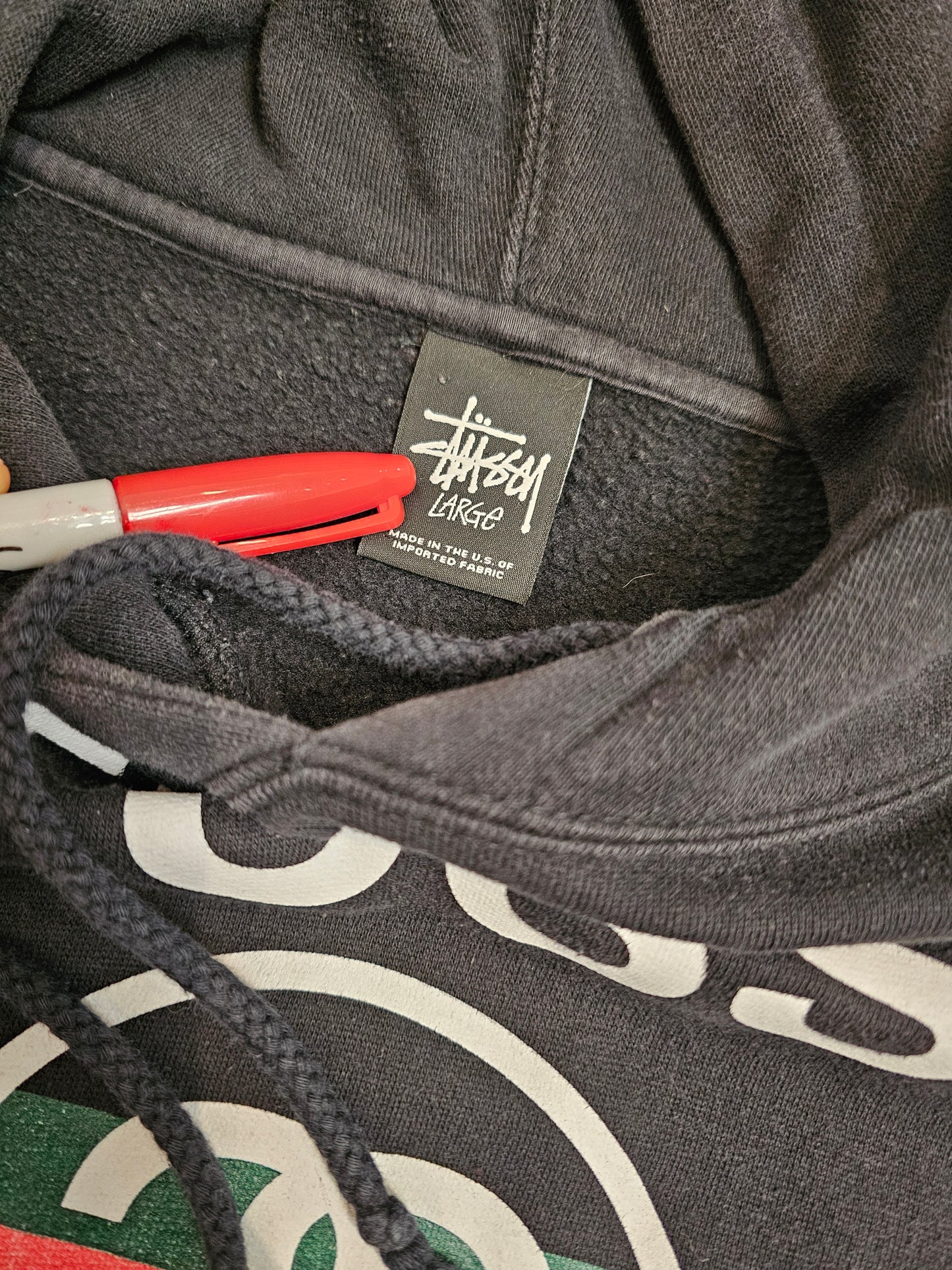 Stussy No4 Black Pullover hoodie