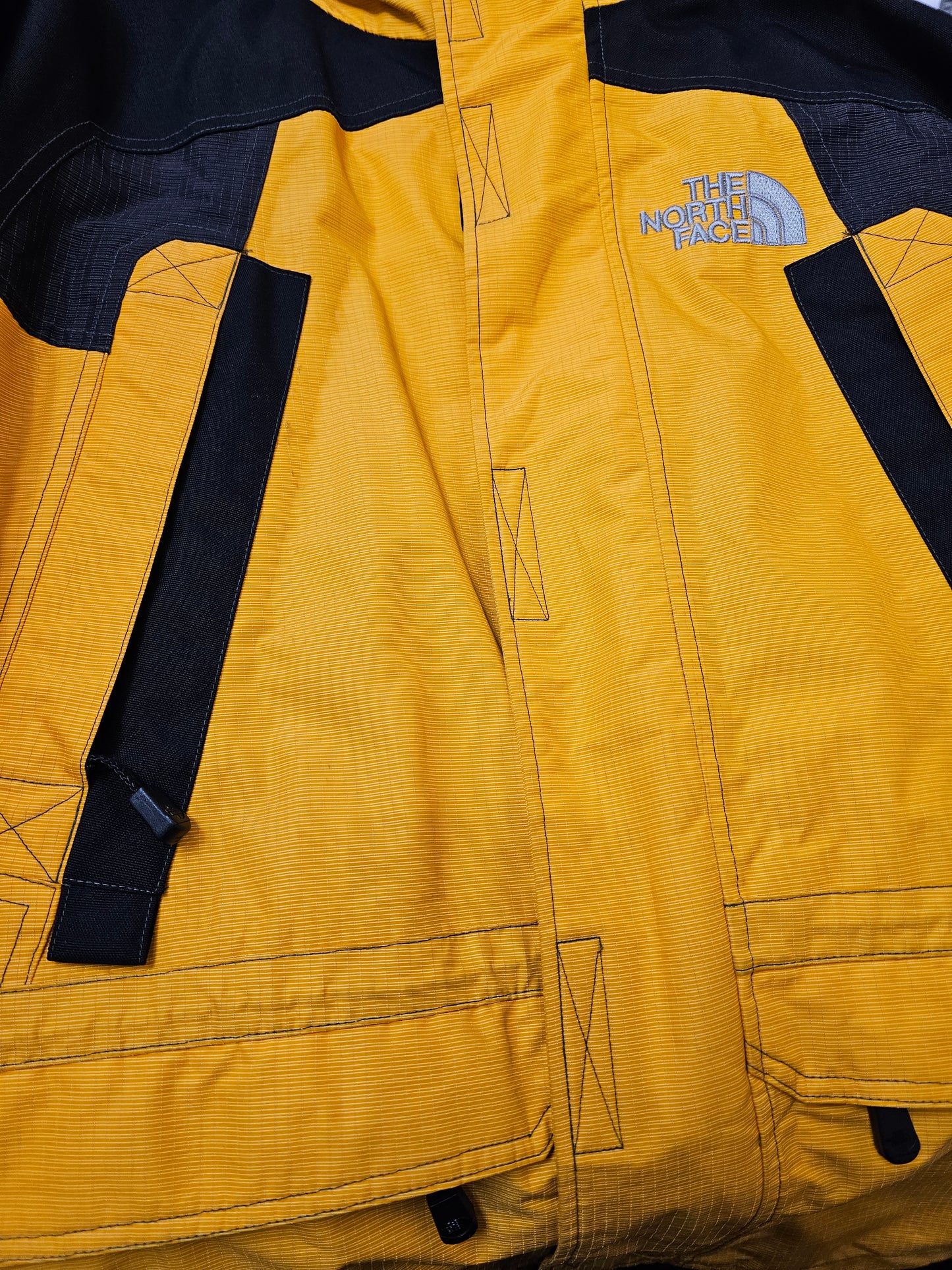 TNF Gore tex black yellow zip up windbreaker jacket