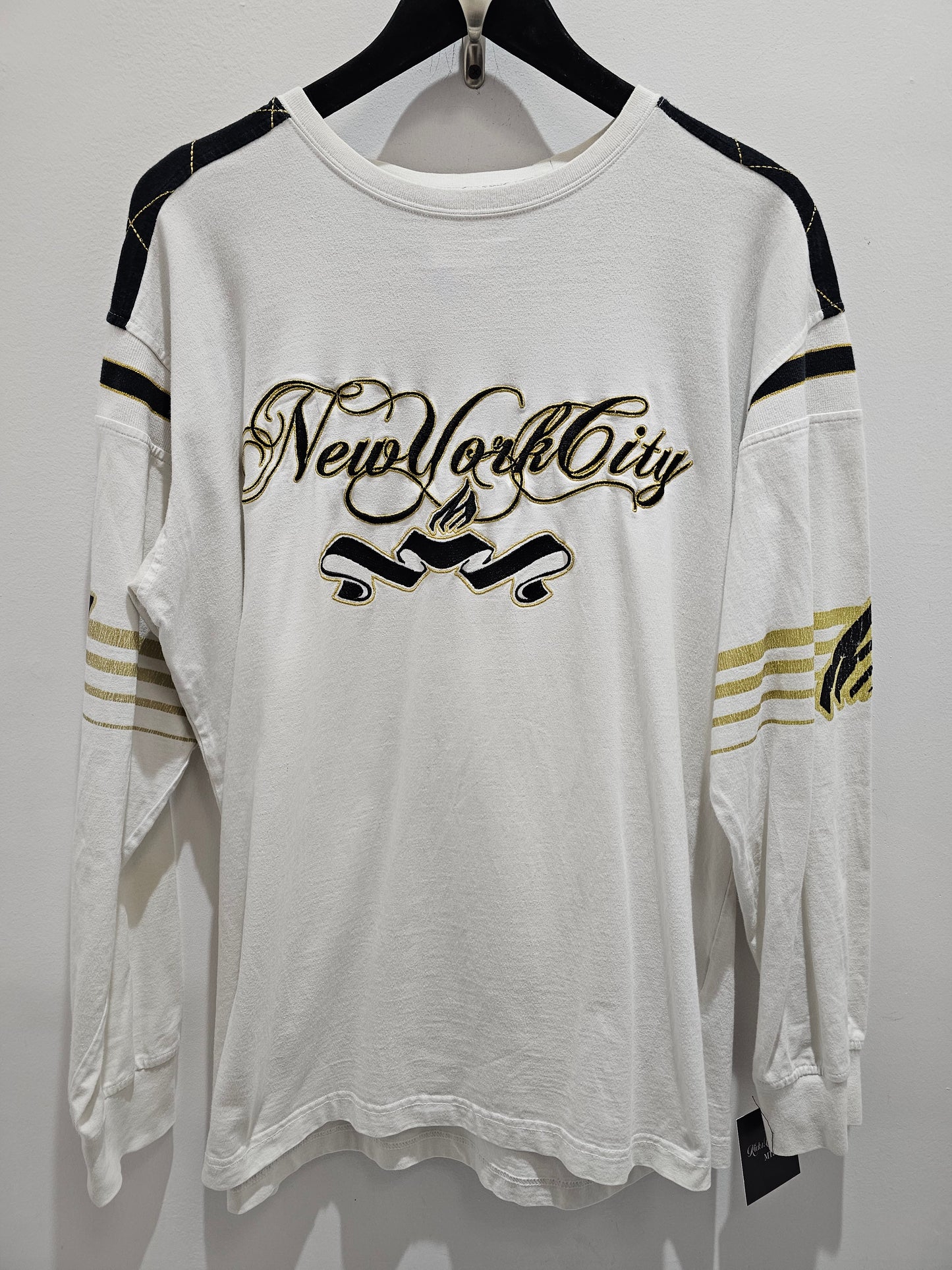 Johnny blaze nyc y2k black gold long sleeve