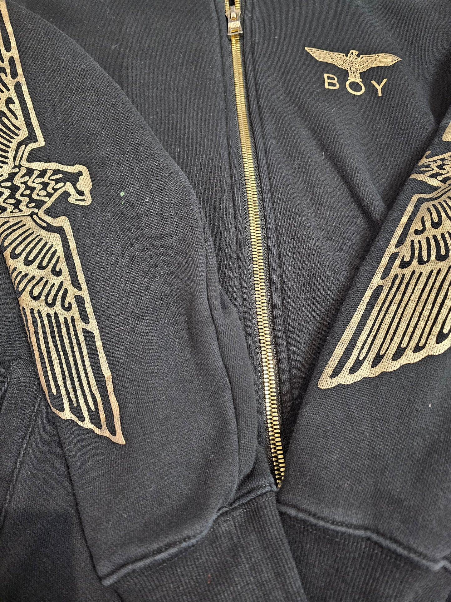 Boy london tokyo runway 2015 black/gold pullover hoodie