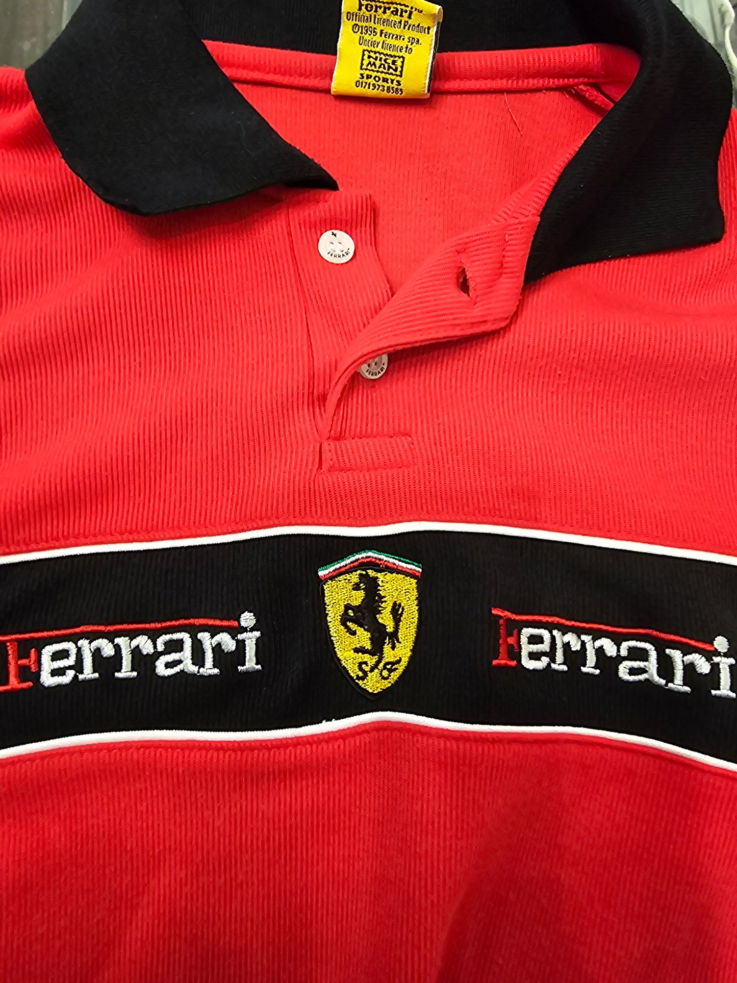 Vintage 1996 Ferrari Womens Polo tshirt