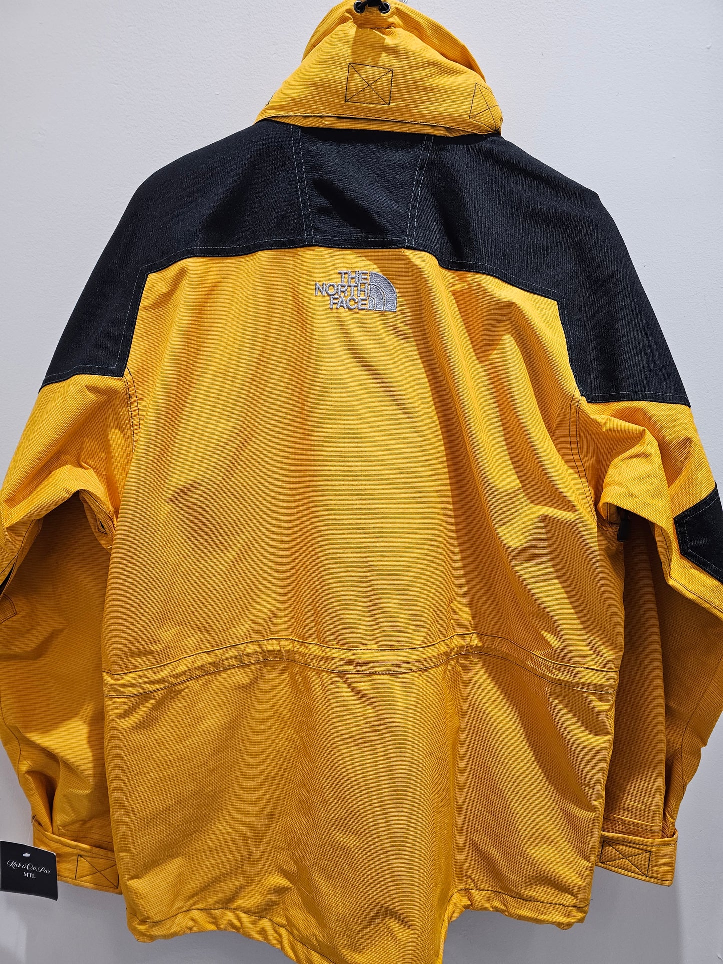 TNF Gore tex black yellow zip up windbreaker jacket