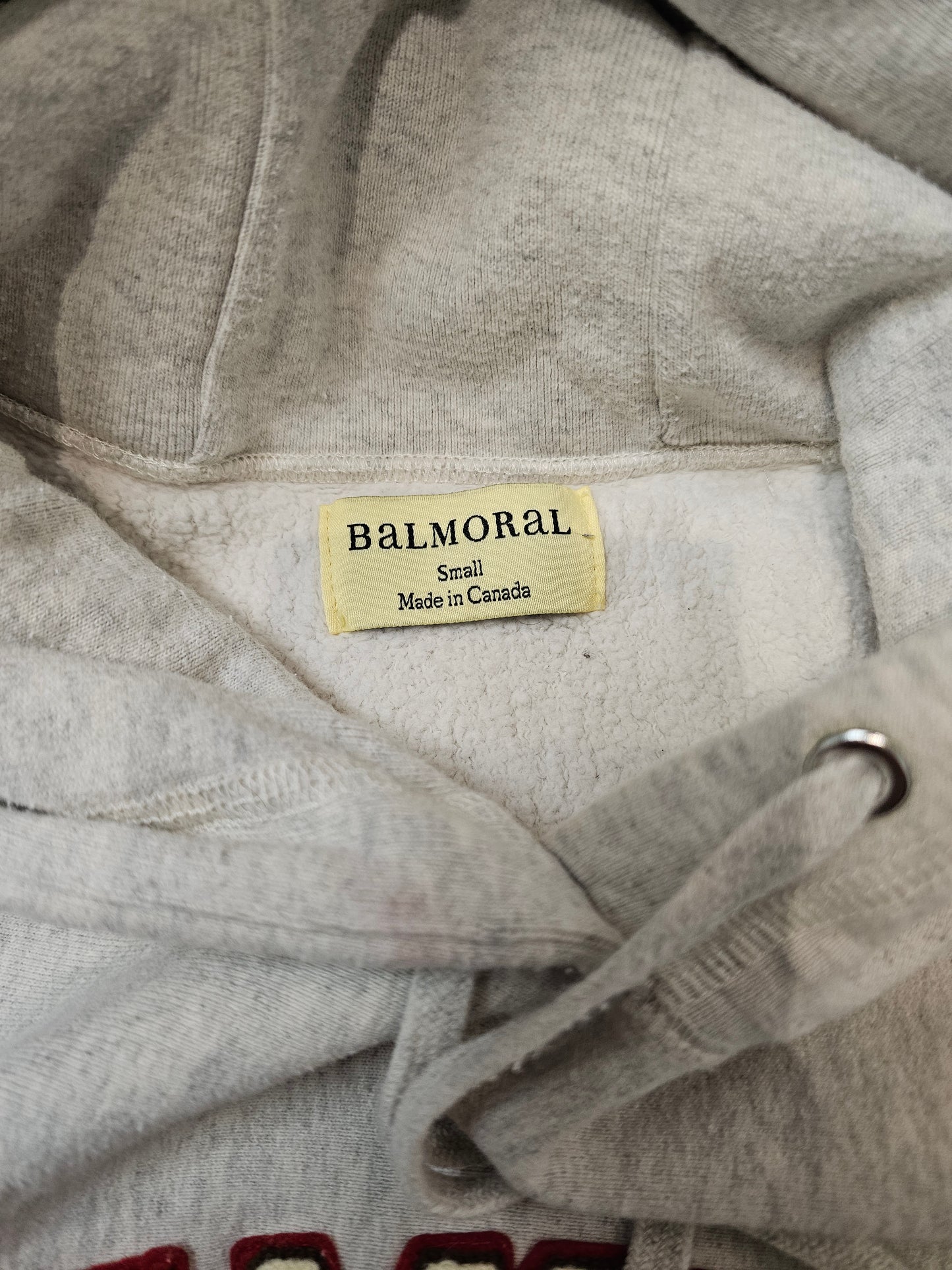 Balmoral Heather grey pullover over hoodie