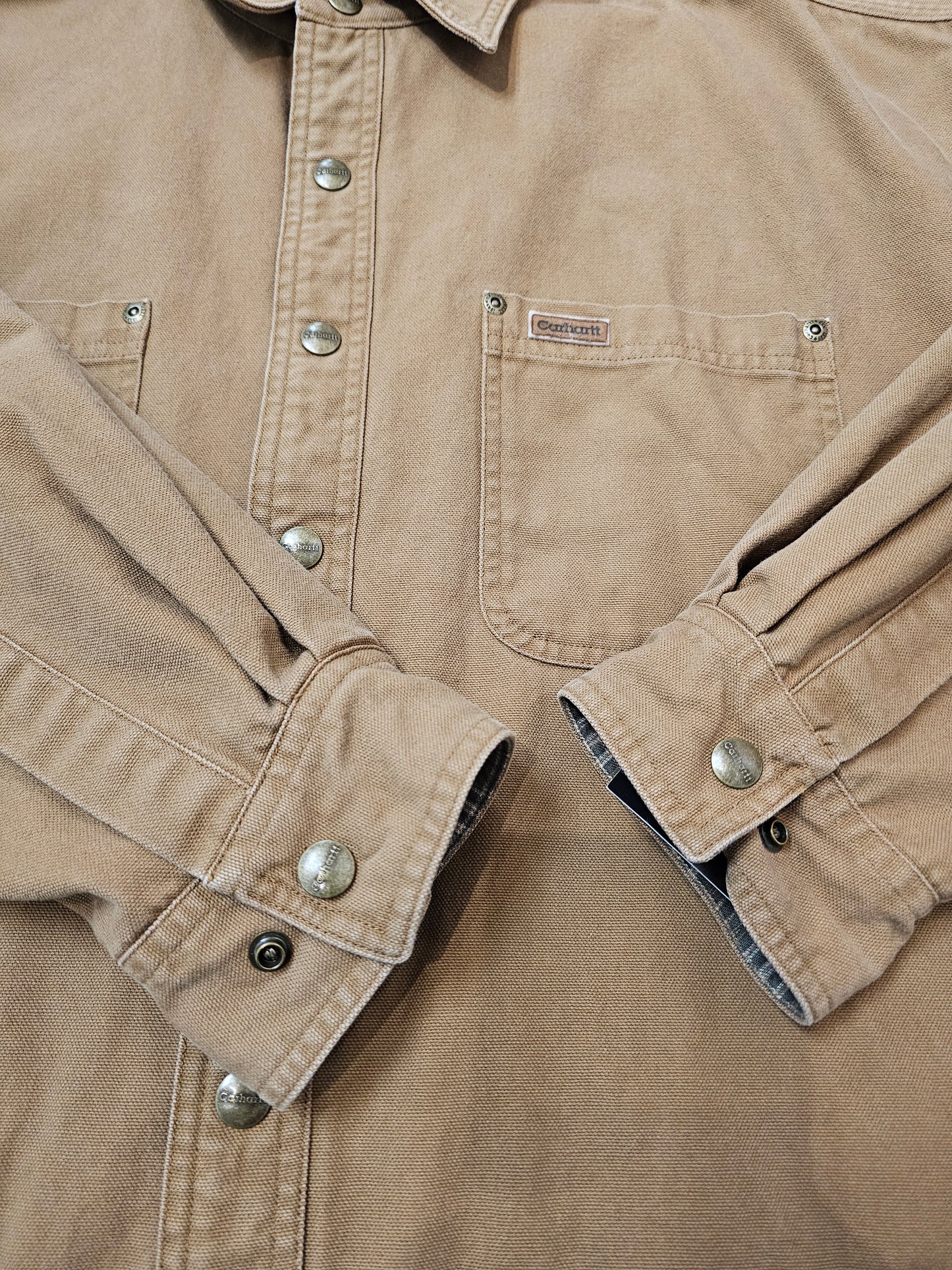 Carhartt canvas lined buttons lightweight jacket