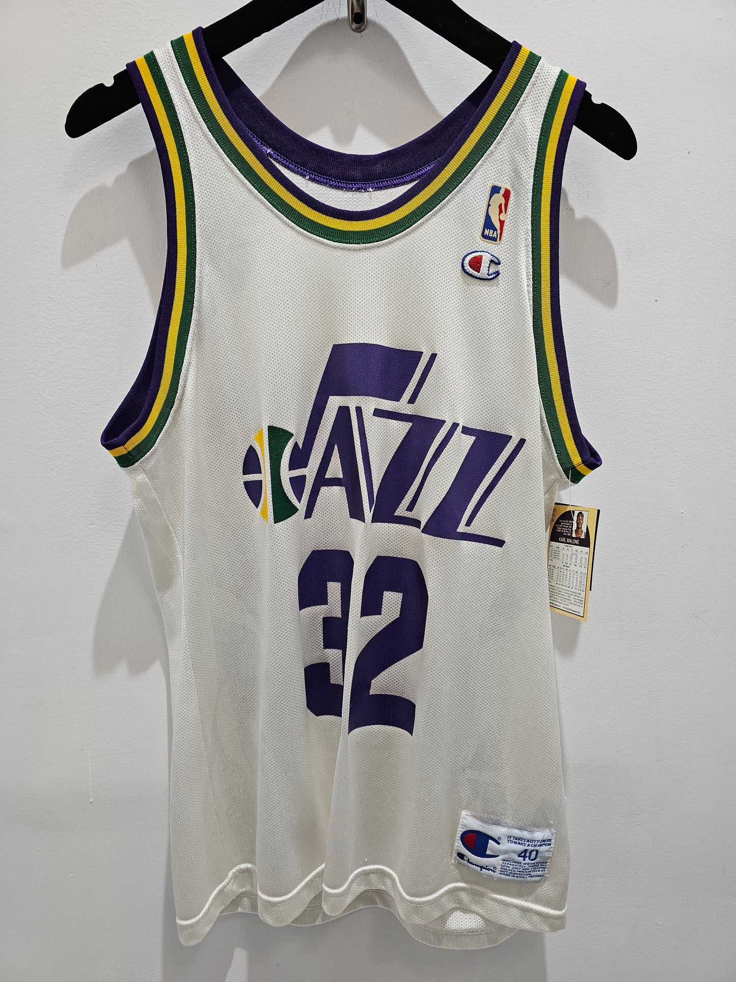 Vintage 90s NmChampion nba Utah Jazz #32 Karl Malone basketball jersey 🏀