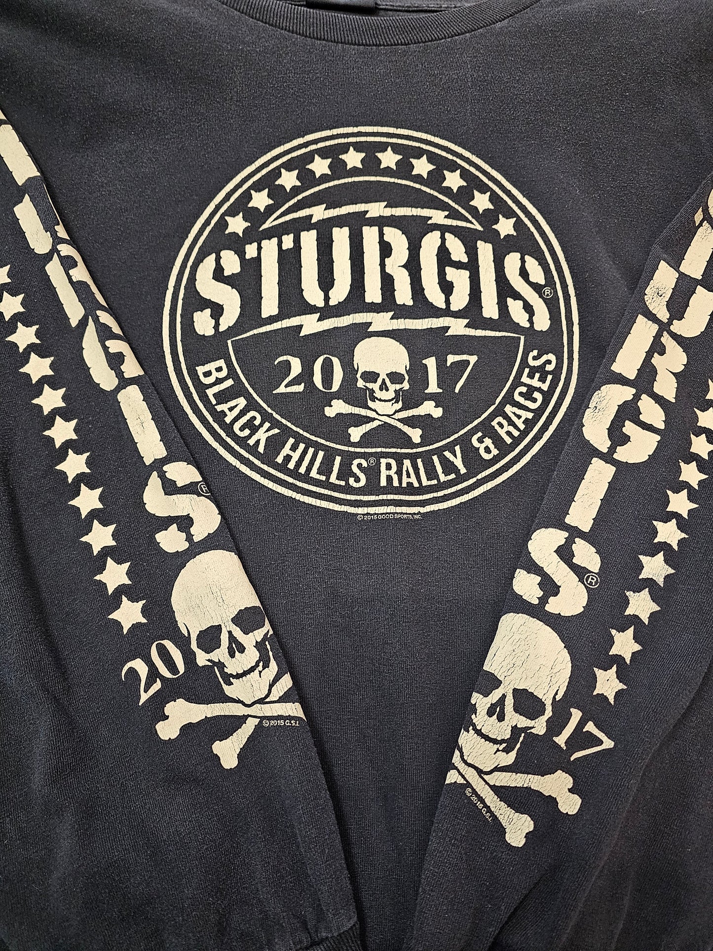 Sturgis black hills rall5 & races washed black longsleeve