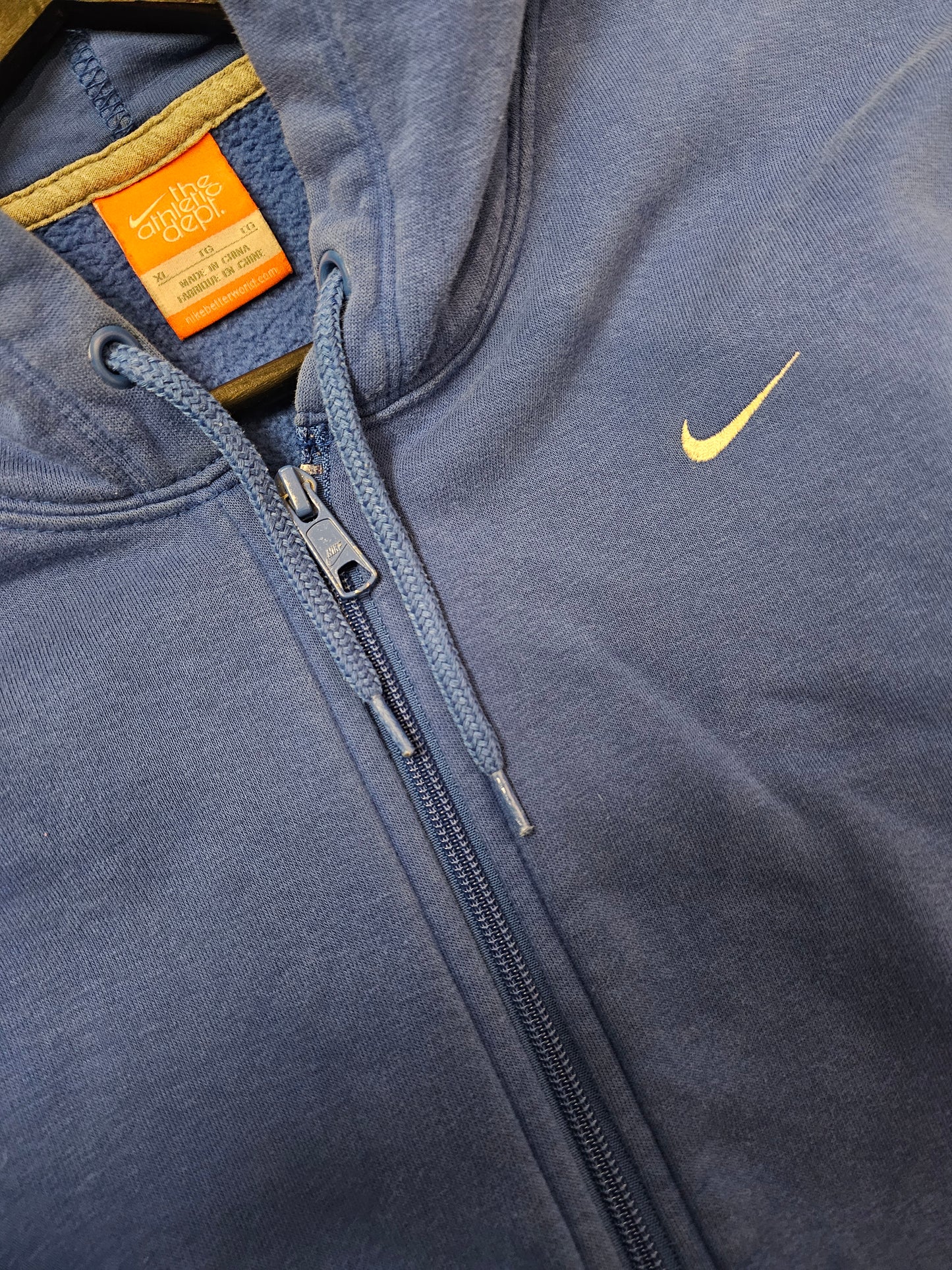 Nike y2k baby blue zip up pullover hoodie