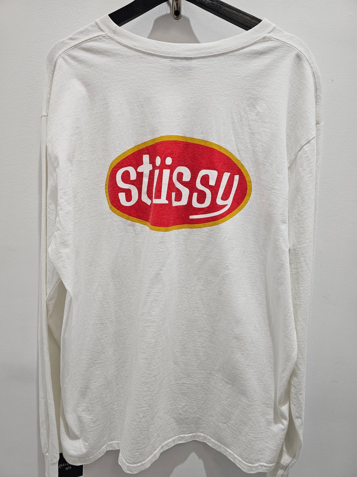 Stussy pitstop white longsleeve