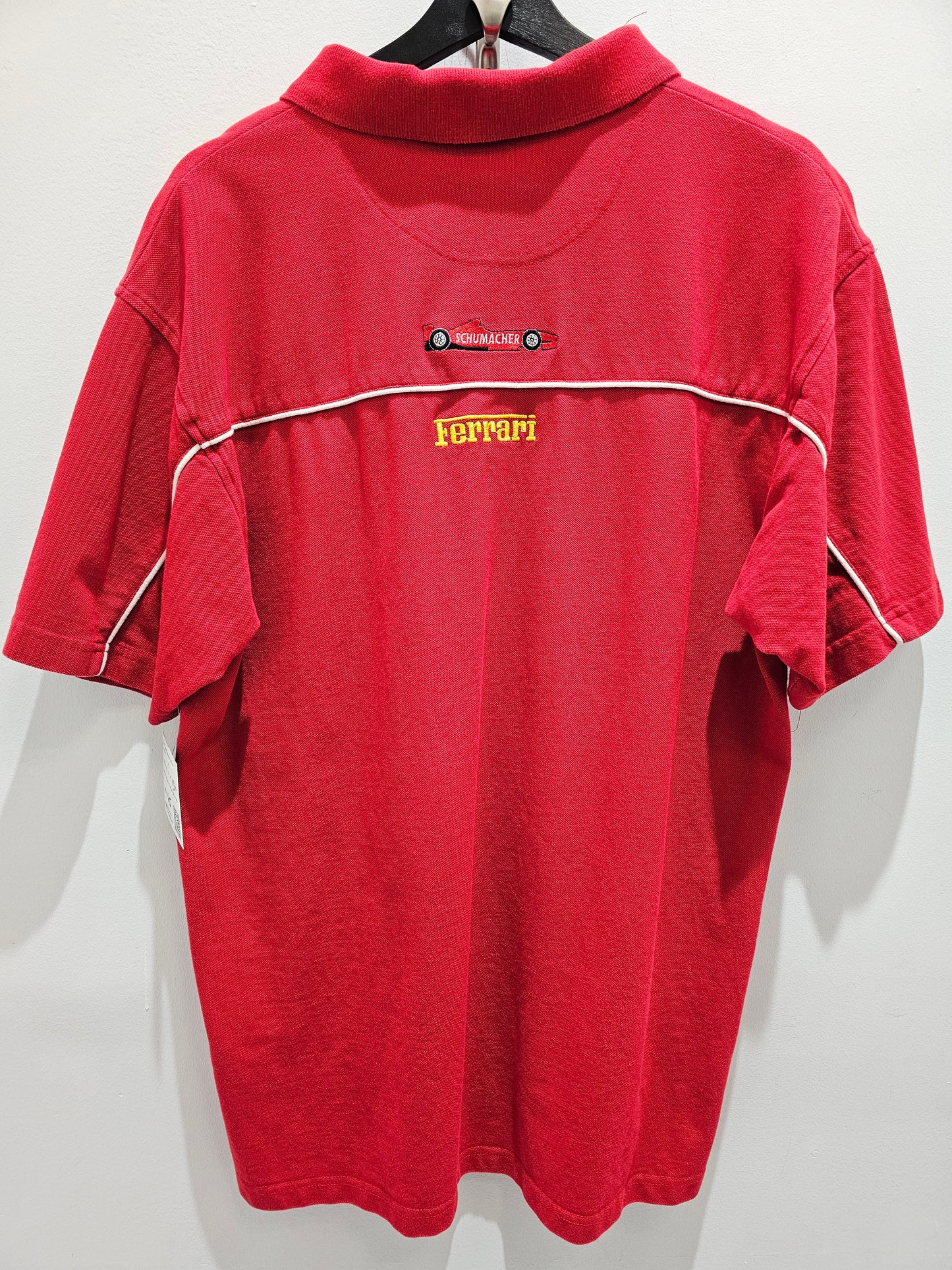 Vintage 99' Michael Schumacher Ferrari Buttons Polo Tshirt  🏎