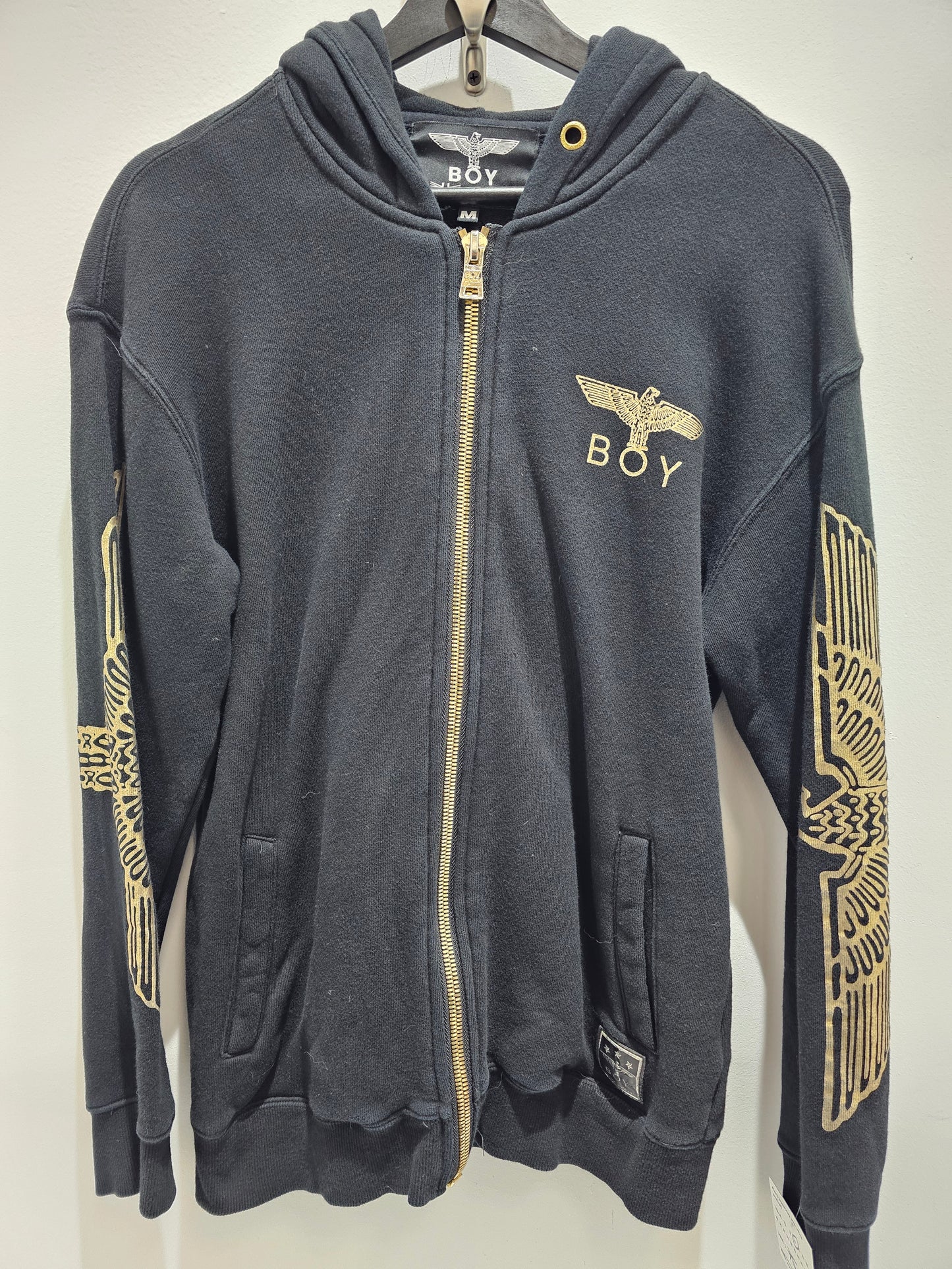 Boy london tokyo runway 2015 black/gold pullover hoodie