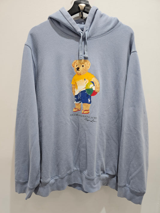 Polo Bear Logo Sky Blue Pullover Hoodie