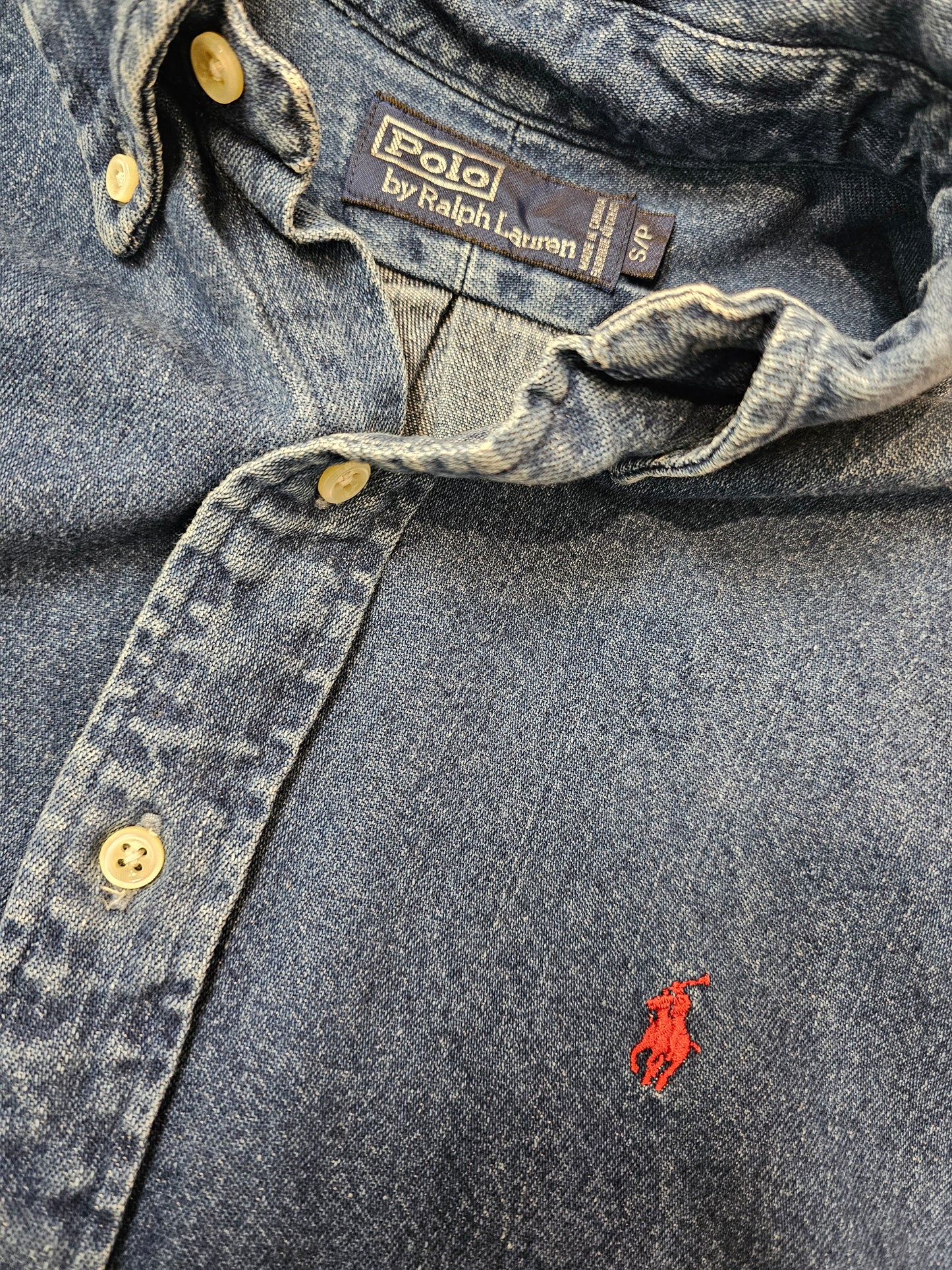 Polo RL classic logo Buttons up denim style casual longsleeve