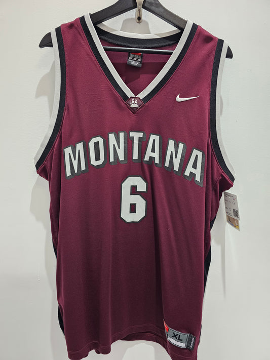 Nike Team NCAA University Of Montana Grizzlies #6 Basketball Jersey