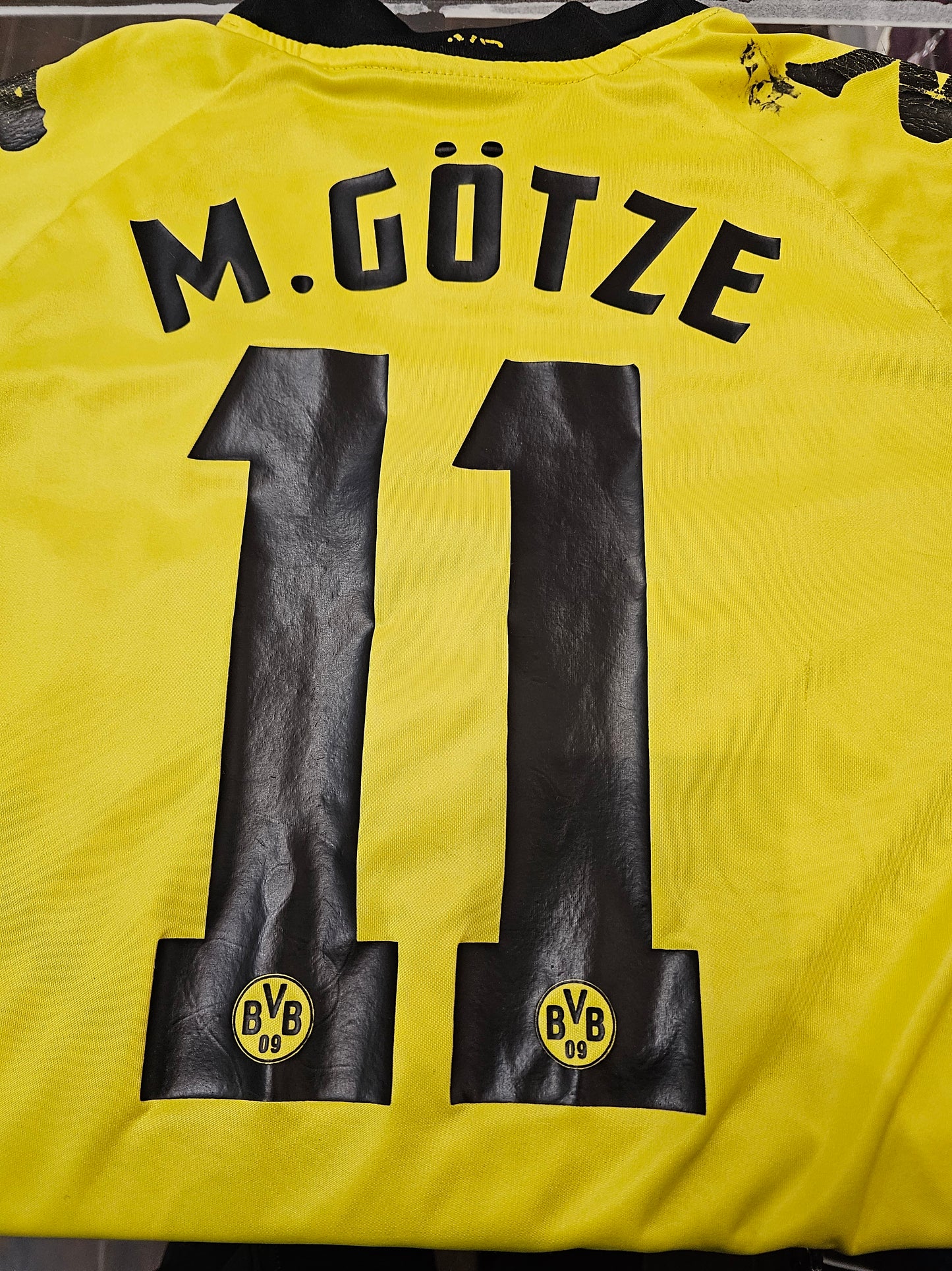 Kappa borussia dortmund #11 mario götze soccer jersey kit