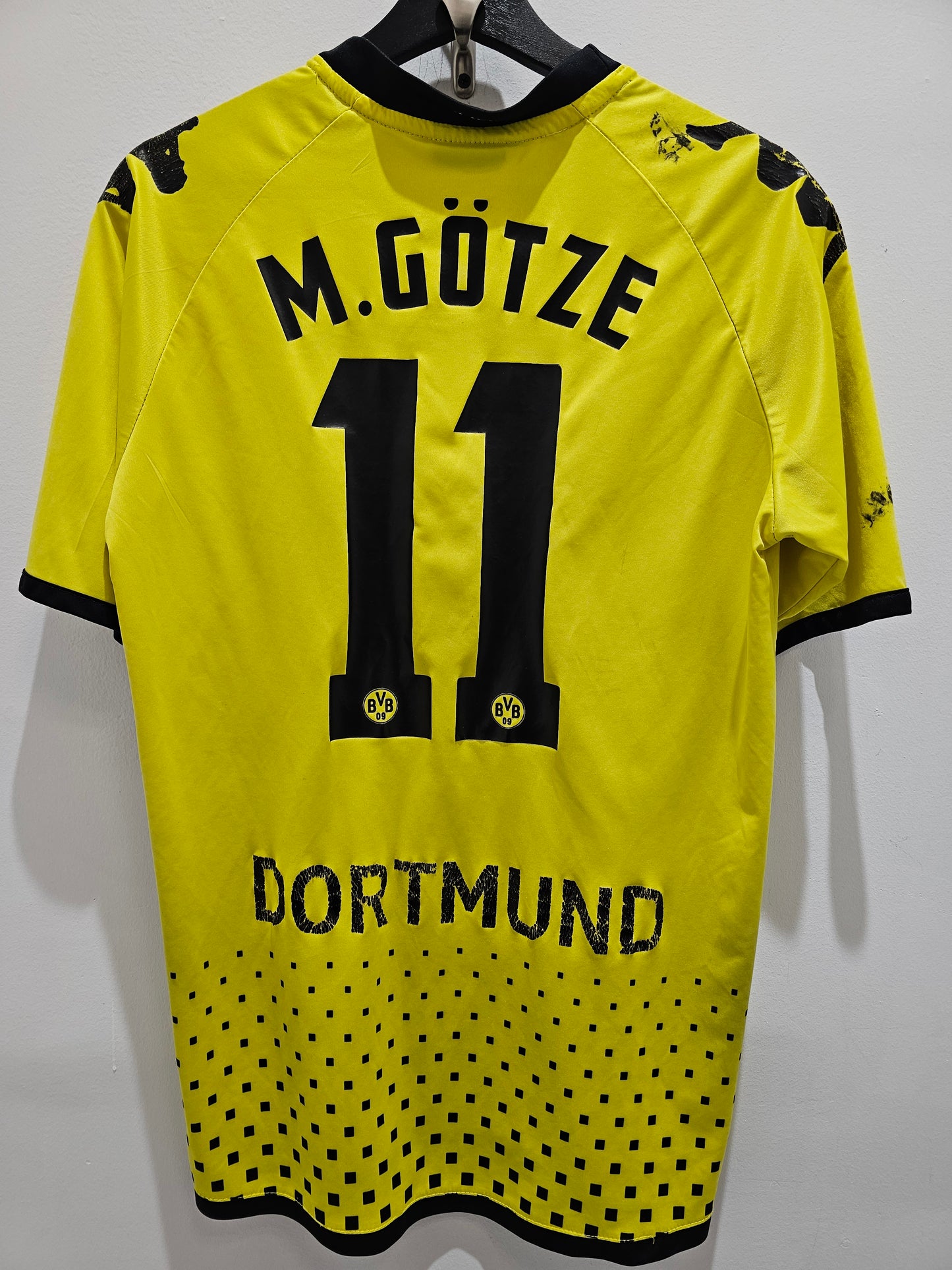 Kappa borussia dortmund #11 mario götze soccer jersey kit