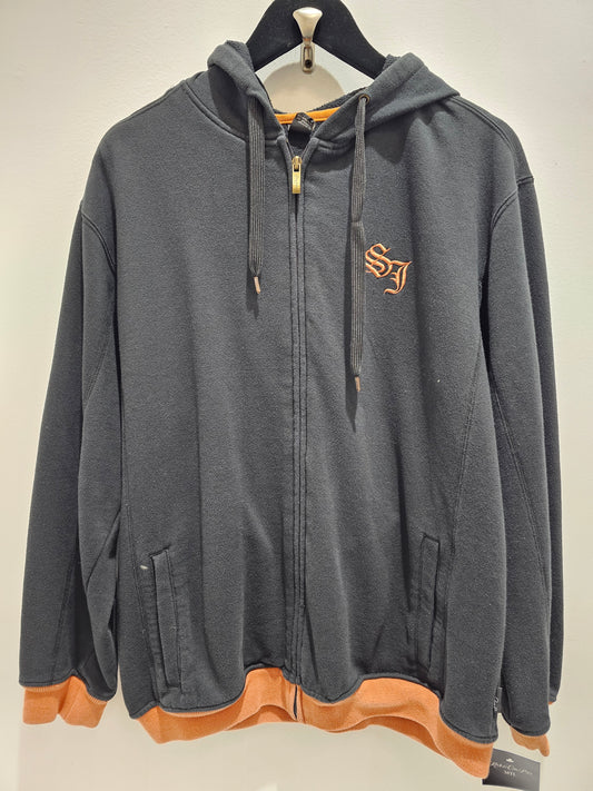 Sean john black/orange crowned 1 pull over hoodie