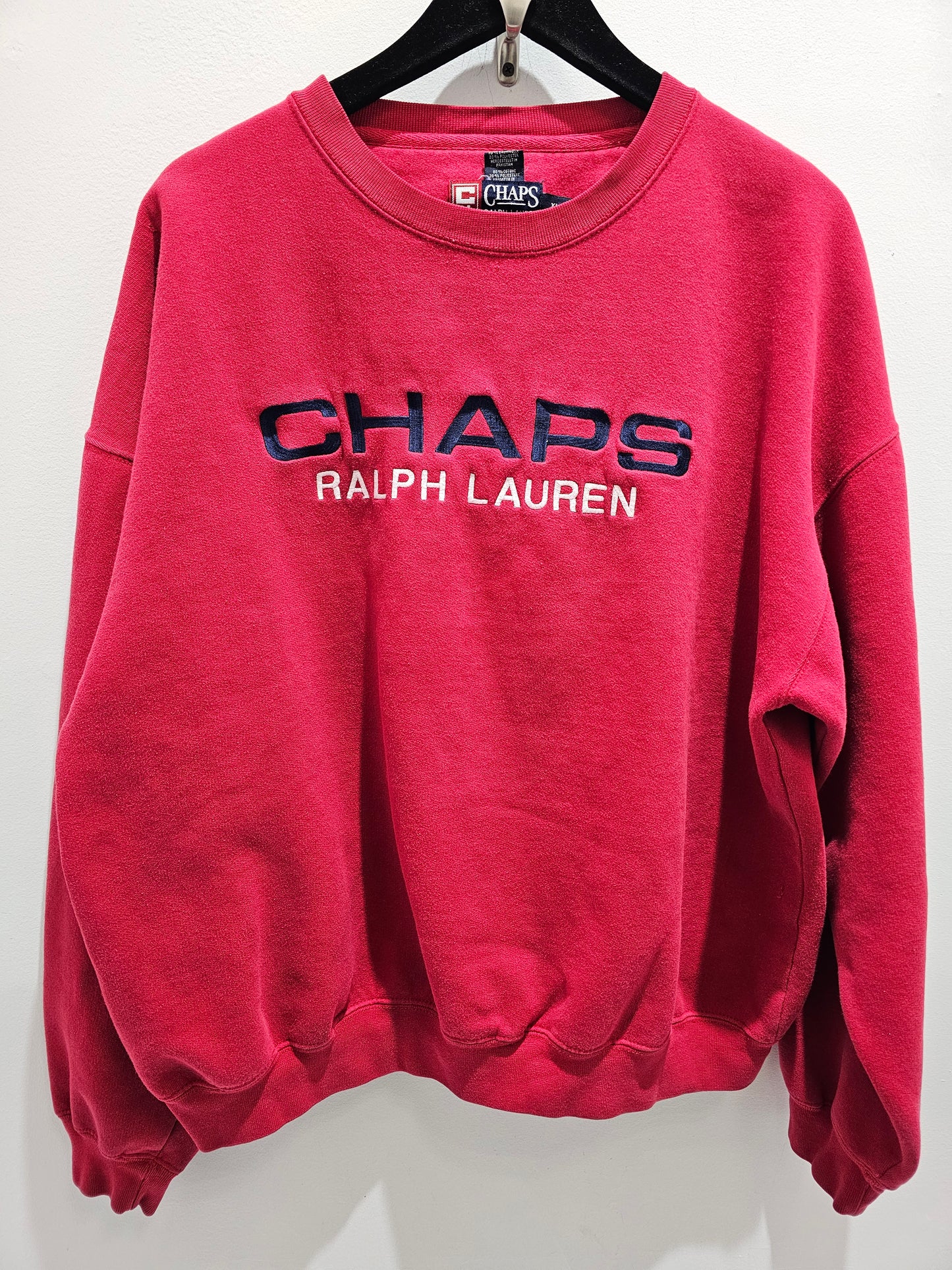 Vintage Chaps Ralph Lauren Strawberry Red Crewneck