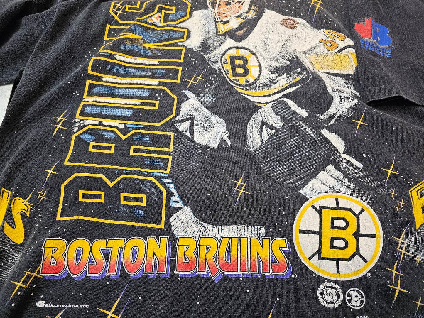 Vintage 1994 Boston Bruins AOP tshirt