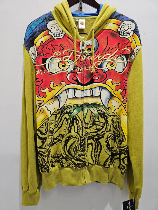 Christian audigier Ed Hardy Full zipper AOP hoodie