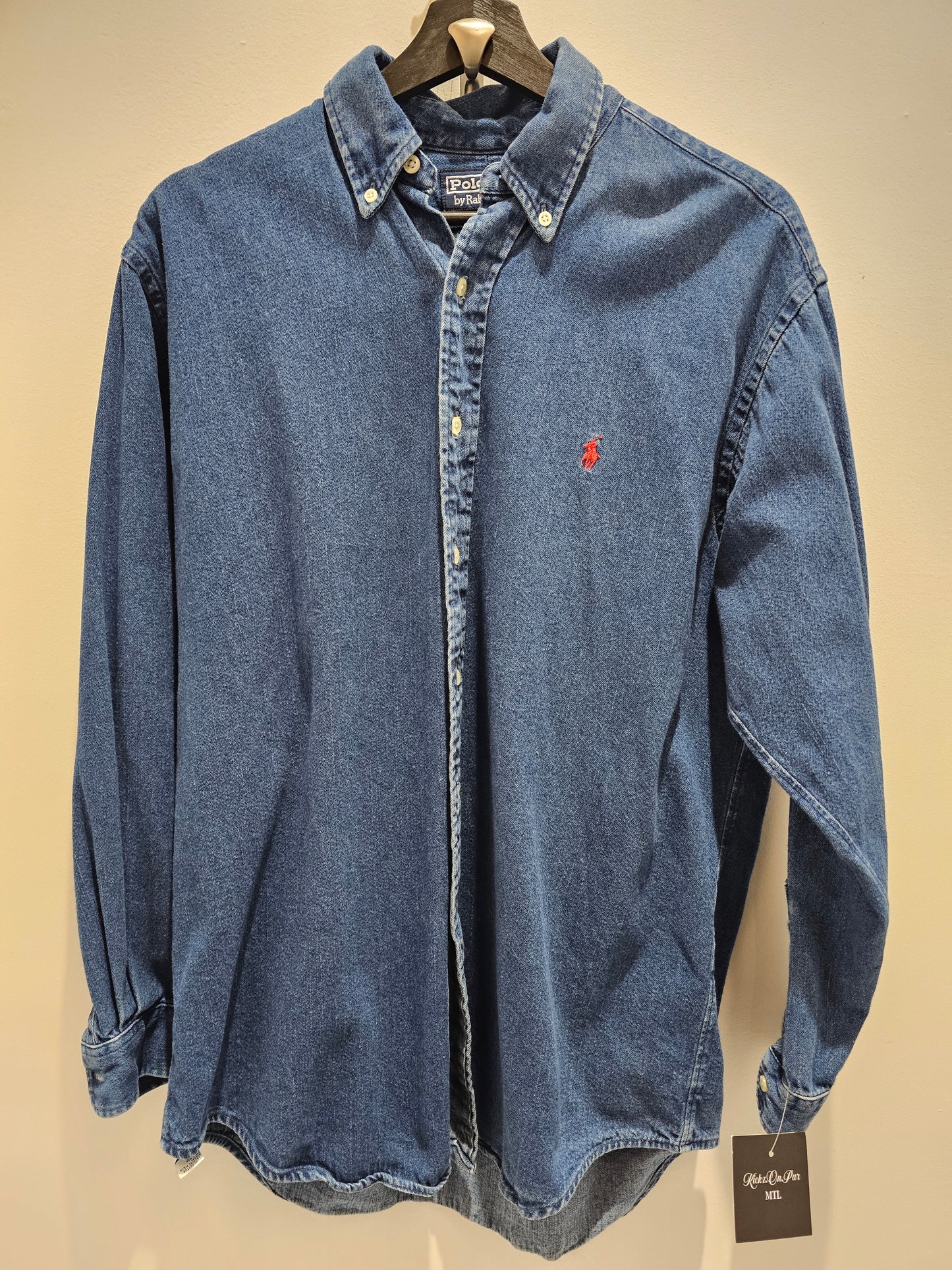 Polo RL classic logo Buttons up denim style casual longsleeve