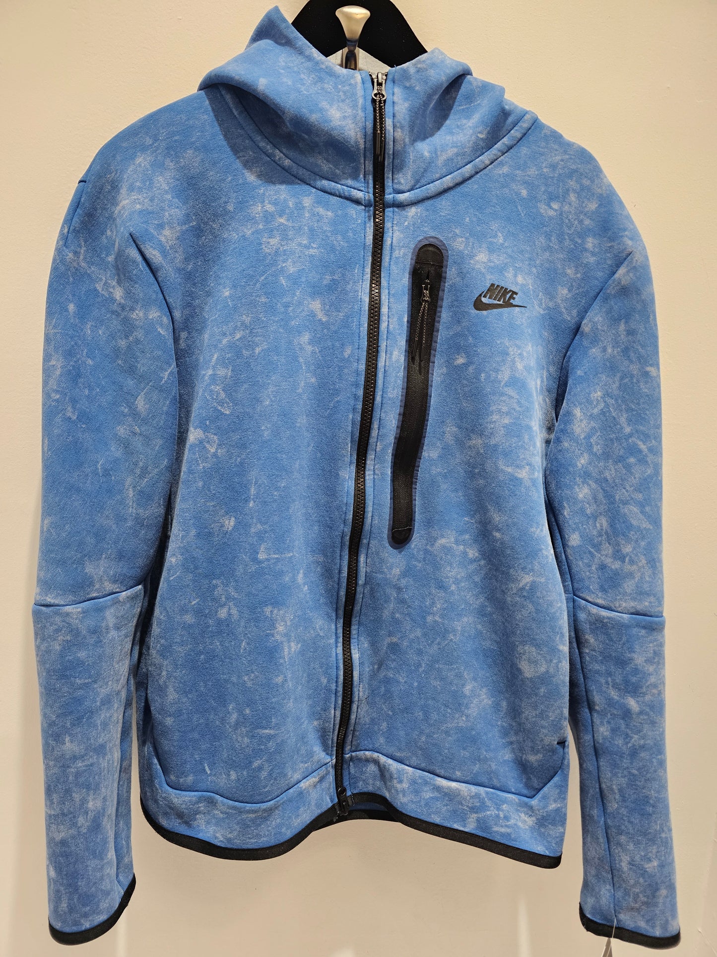 Nike niketech fleece ocean blue wave zip hoodie