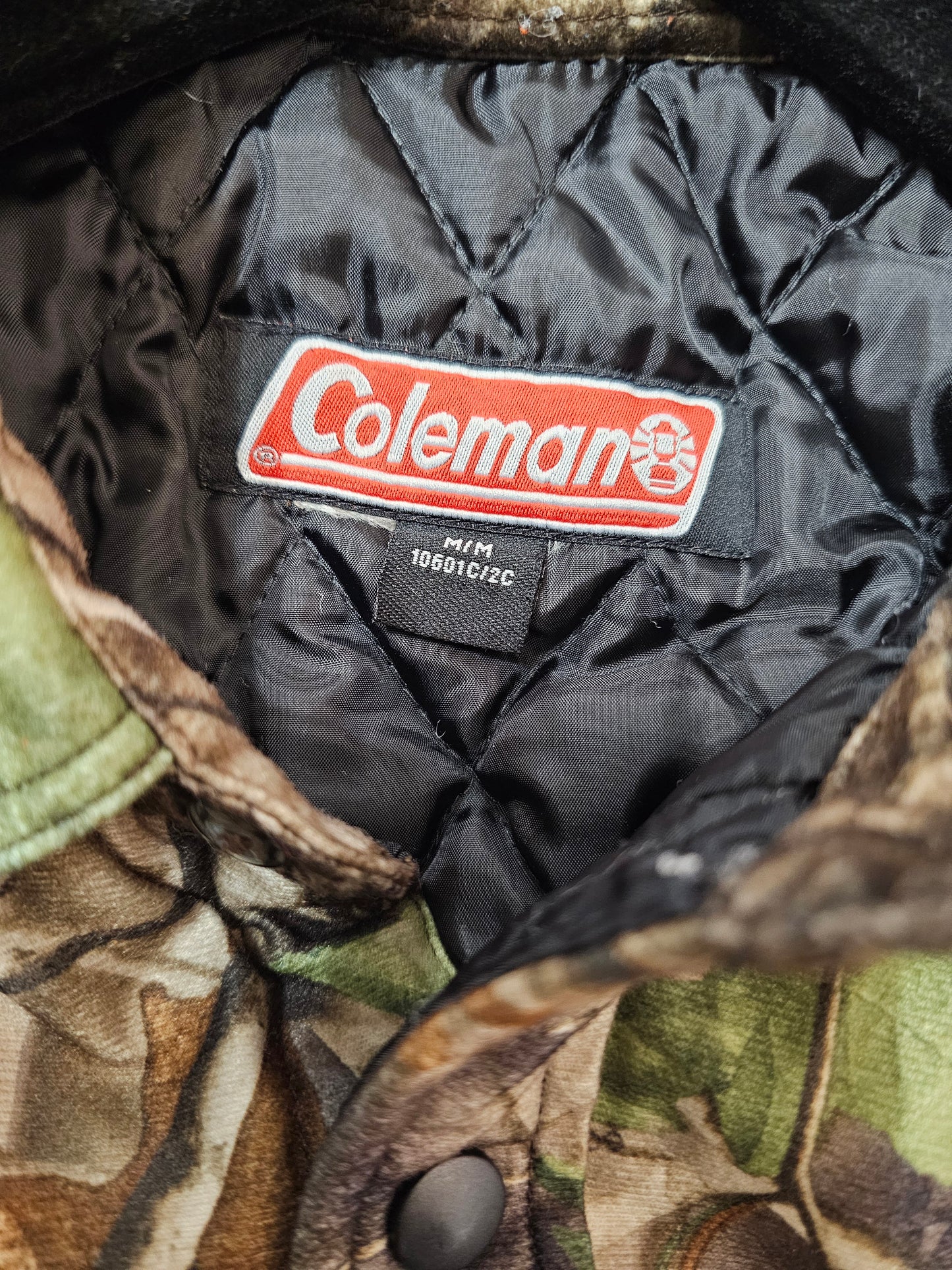 Coleman camo buttons real tree pocket jacket