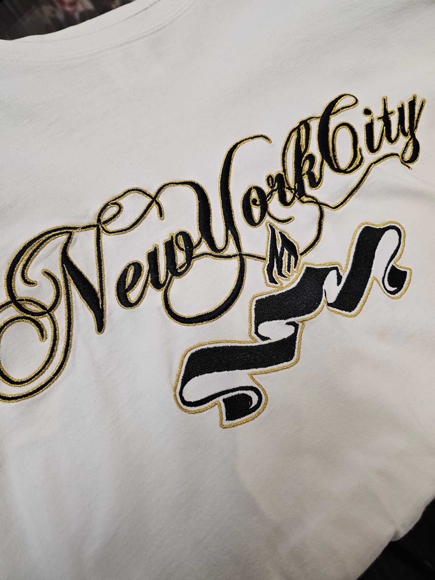 Johnny blaze nyc y2k black gold long sleeve