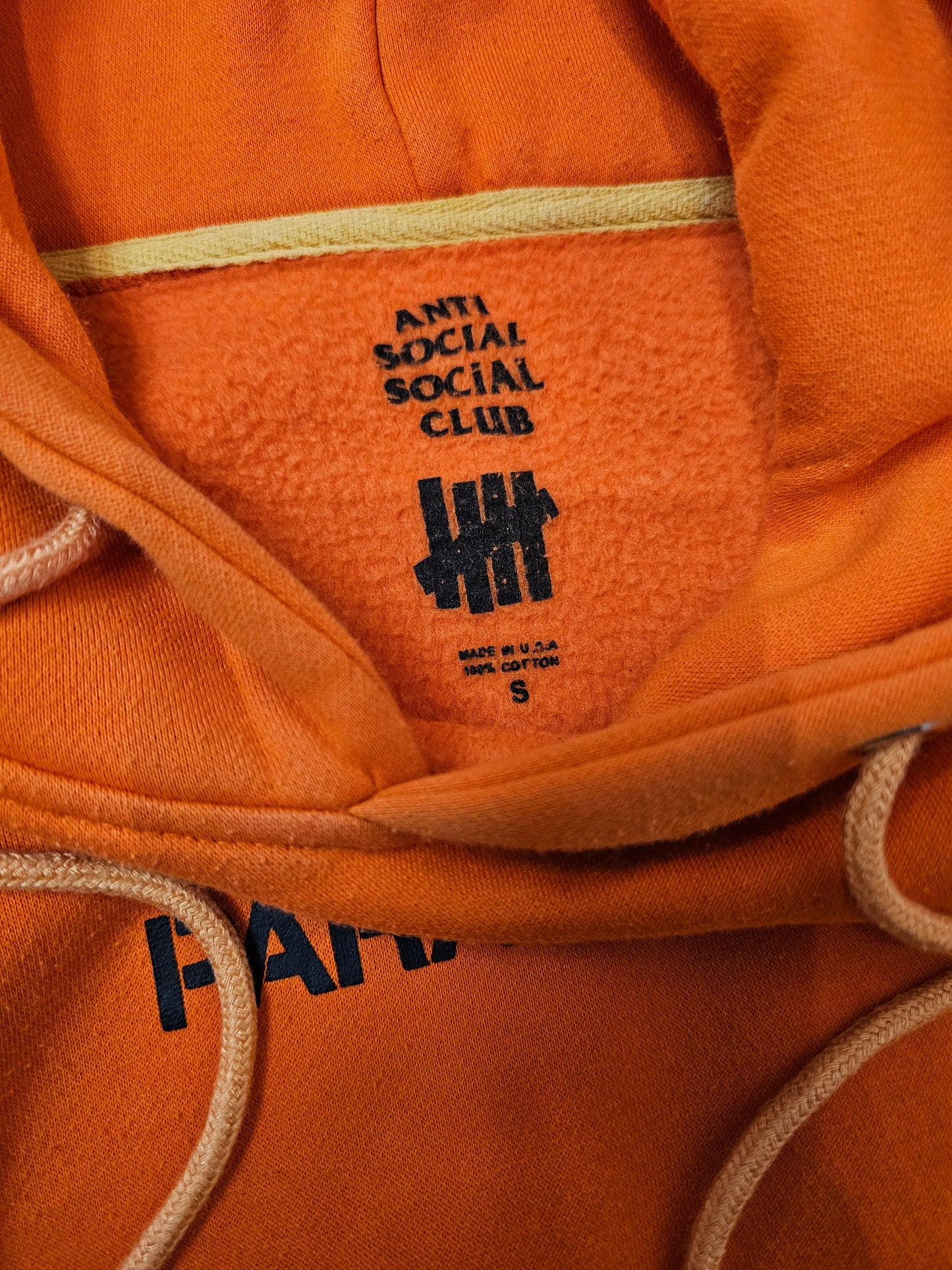 Paranoid ASSC undftd orange pullover hoodie