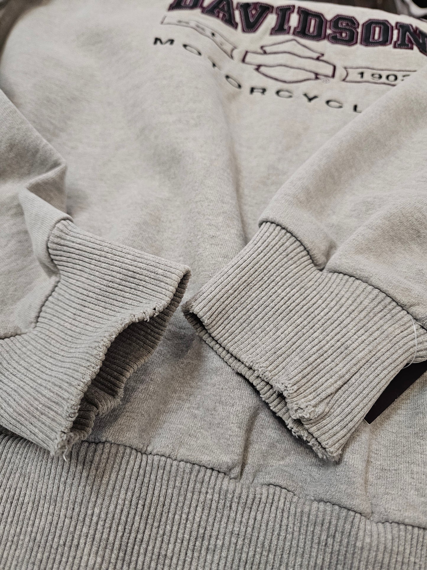 Harley davidson blanchette grey crewneck