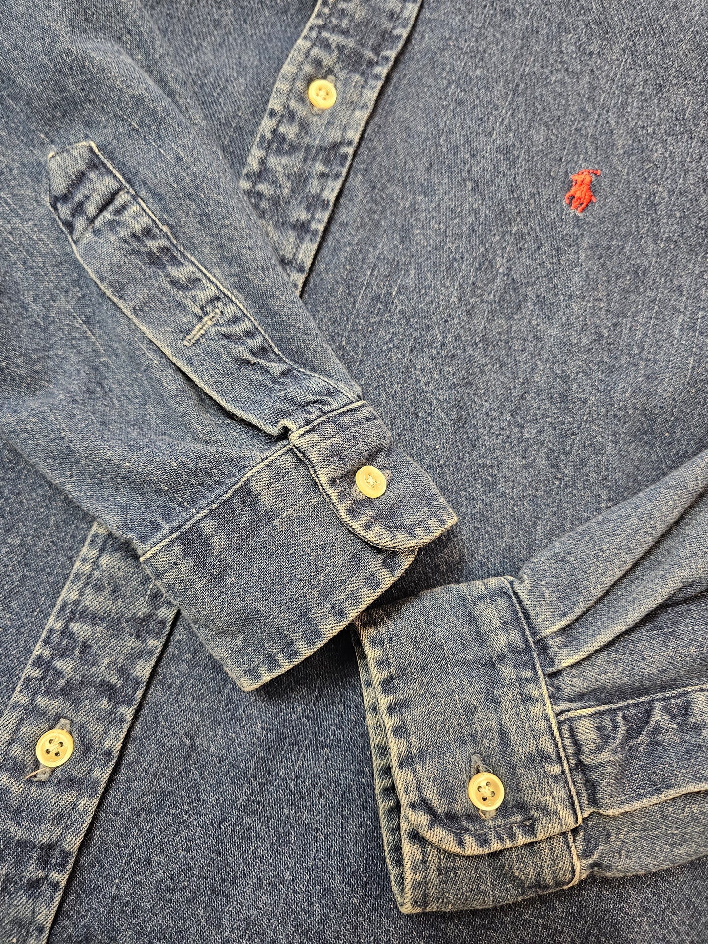 Polo RL classic logo Buttons up denim style casual longsleeve