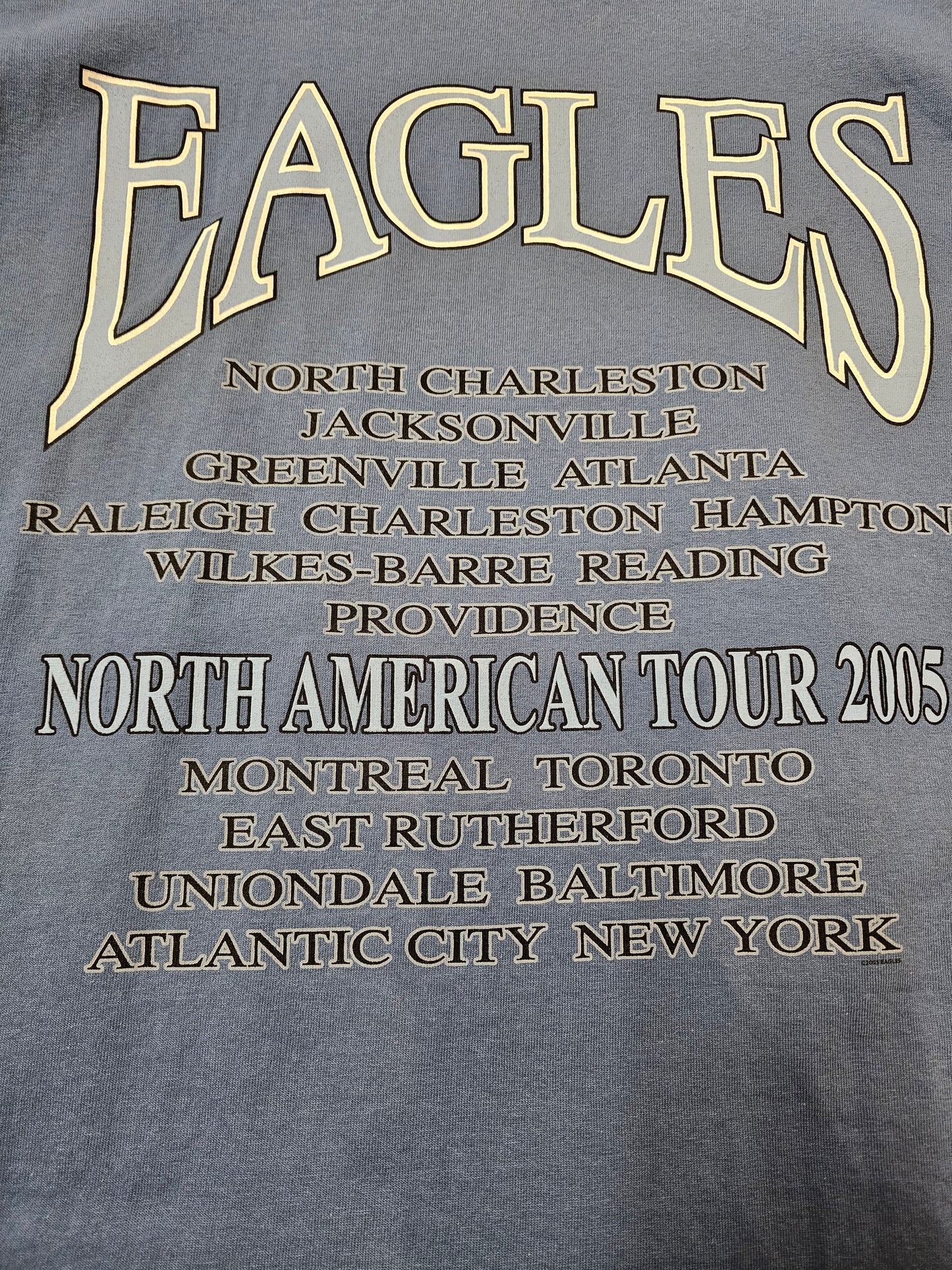 The Eagles North American Tour 2005 Light blue Tshirt