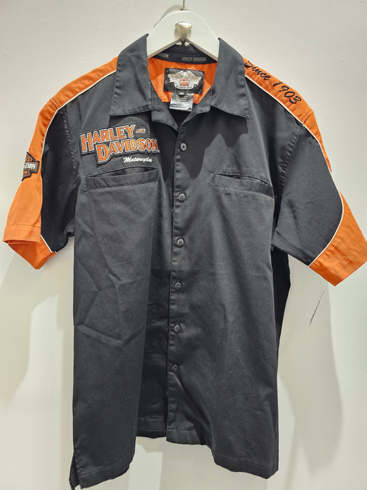 Harley davidson buttons up polo short sleeve