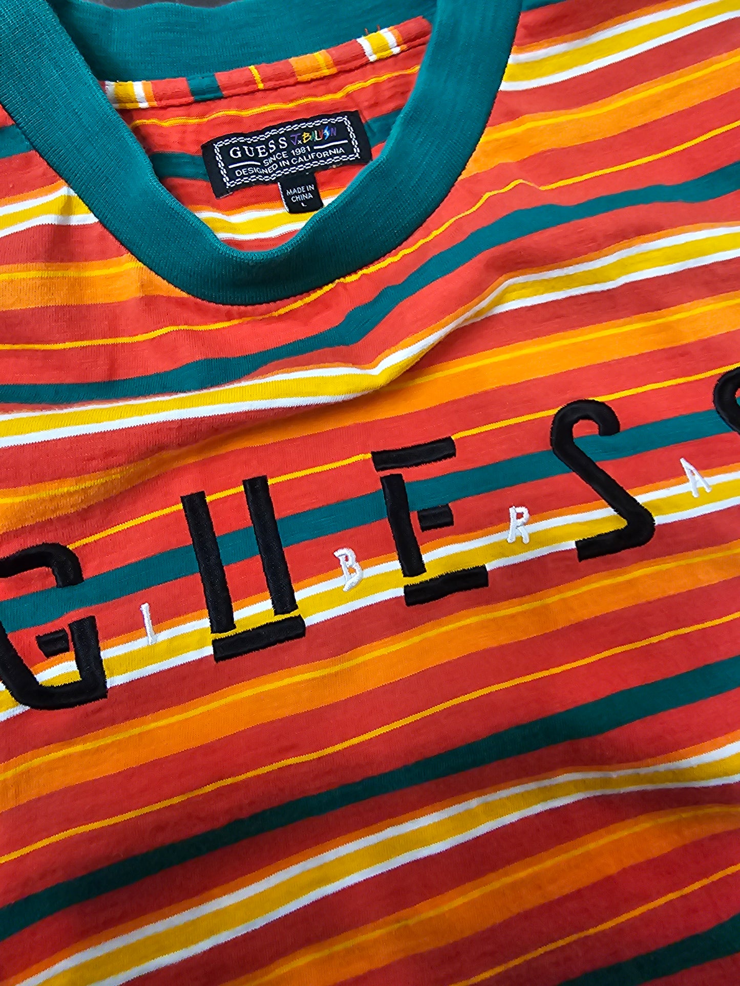 Guess Vibras J Balvin Stripes Tshirt