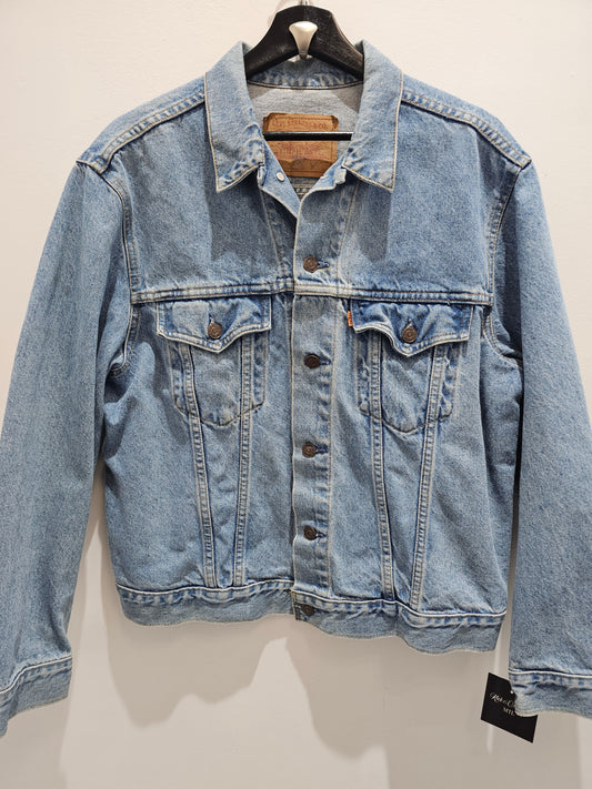 Levis Orange tab buttons washed denim jacket