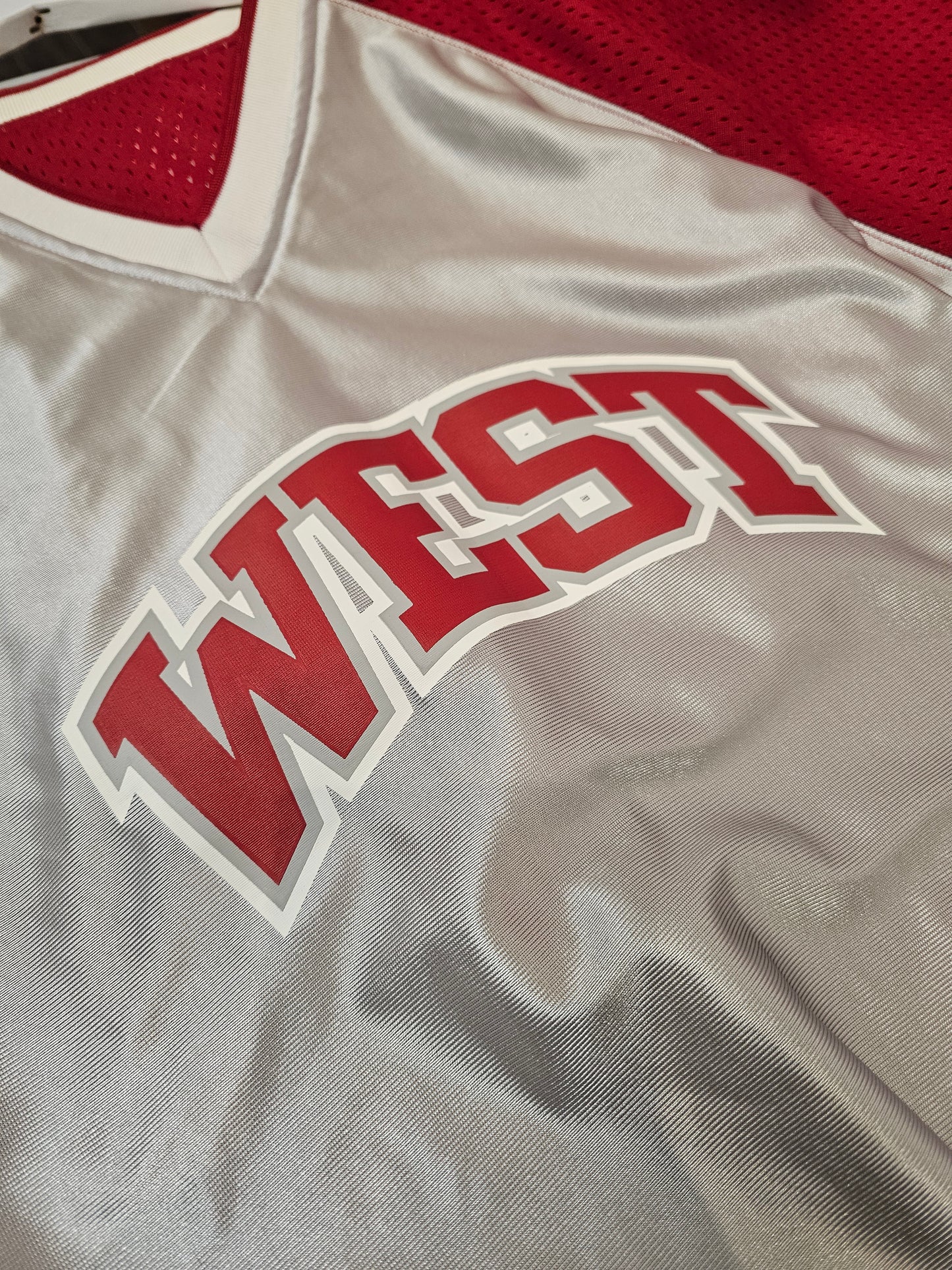 Reversible Starter/West Silver and red jersey