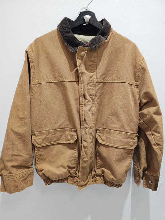 Bulwark FR zip up buttons brown workwear jacket