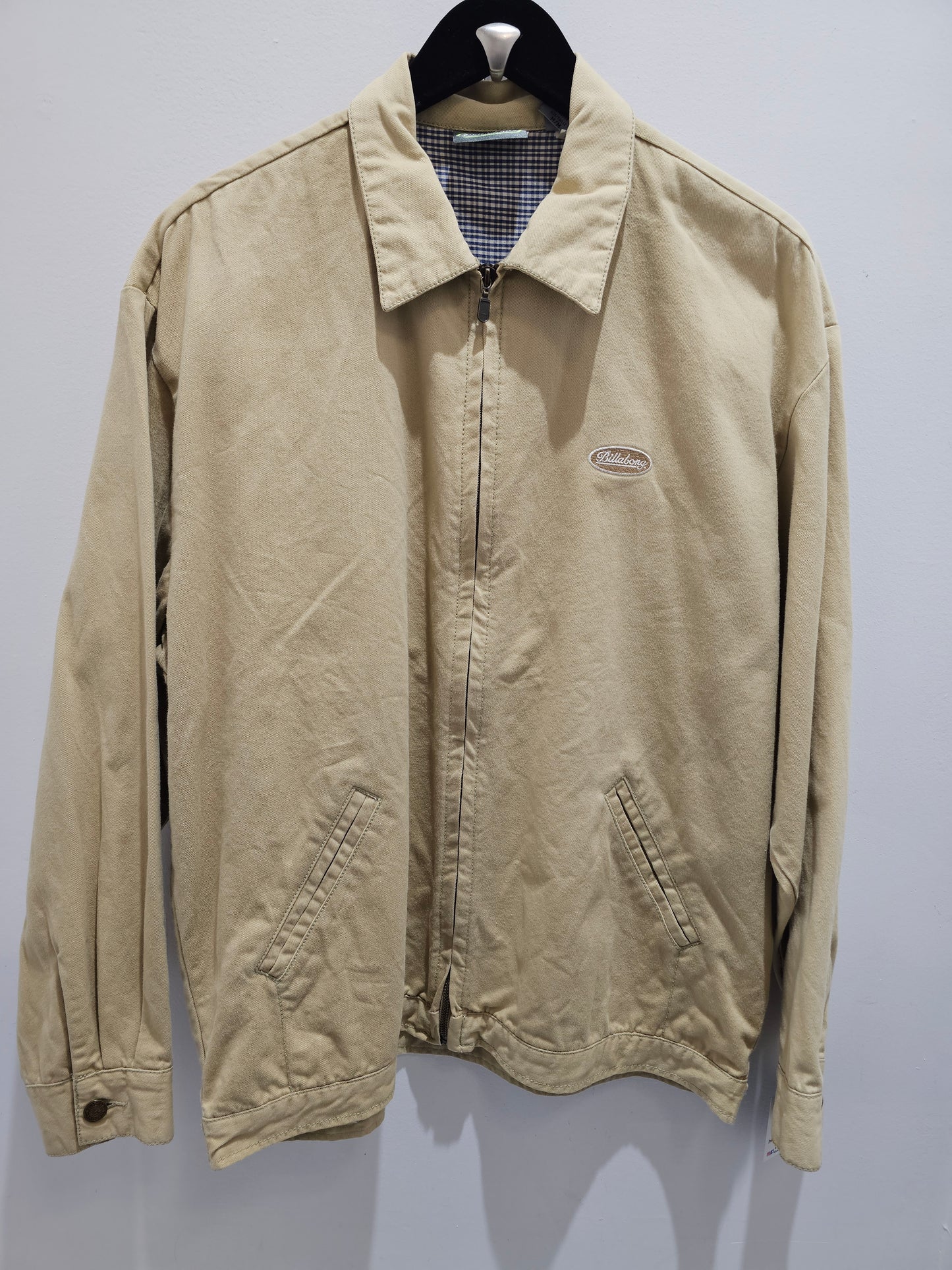 Billabong harrington zip up tan jacket