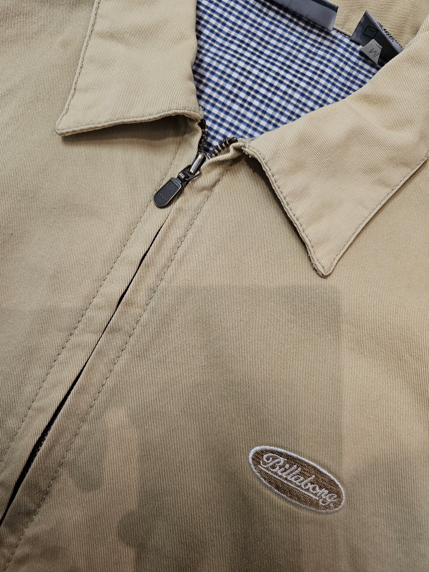 Billabong harrington zip up tan jacket