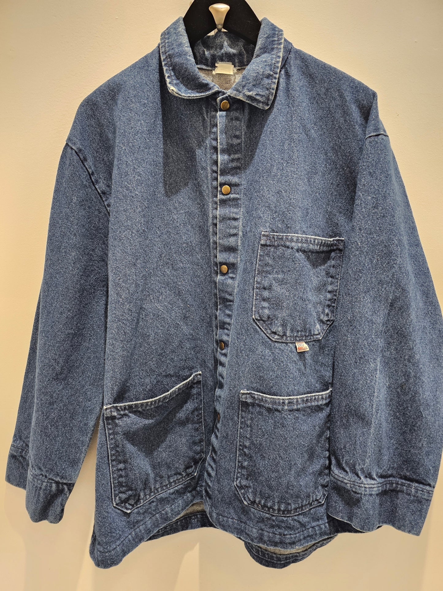 Vintage Big bill snap button washed denim jacket