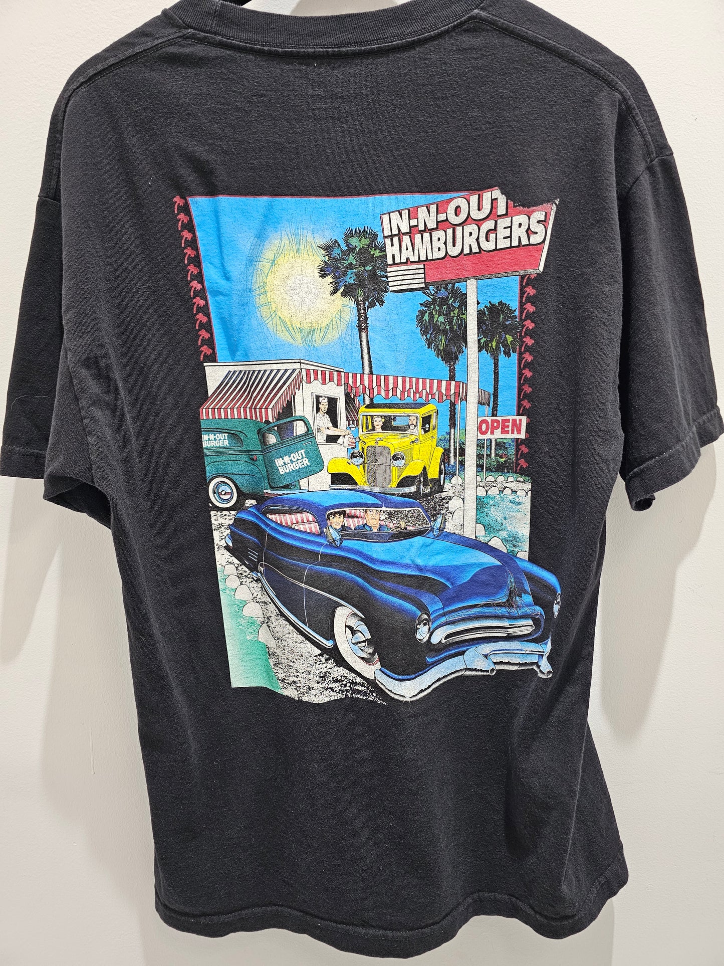 In N out Burger California Big Print Black Tshirt