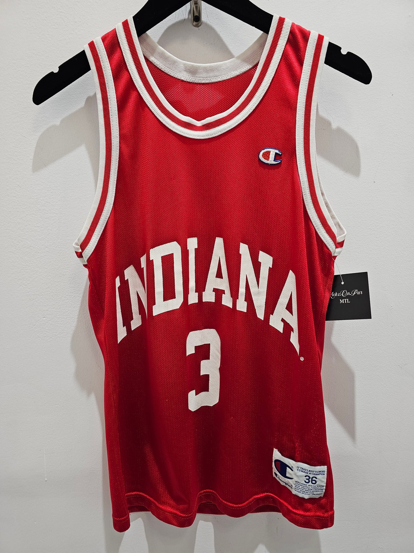 Vintage Champion #3 Indiana Hoosiers NCAA basketball jersey