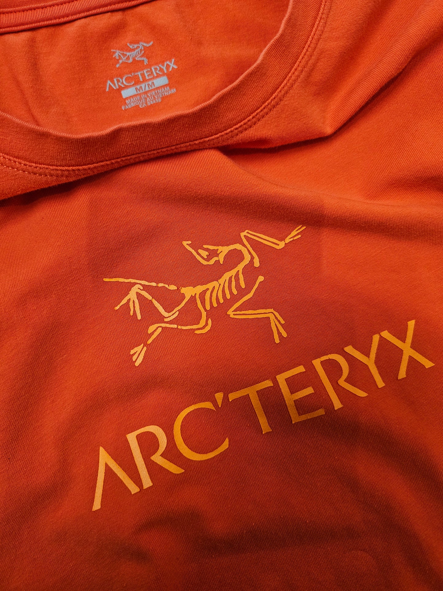 Arcteryx womens Arc'word peach tshirt