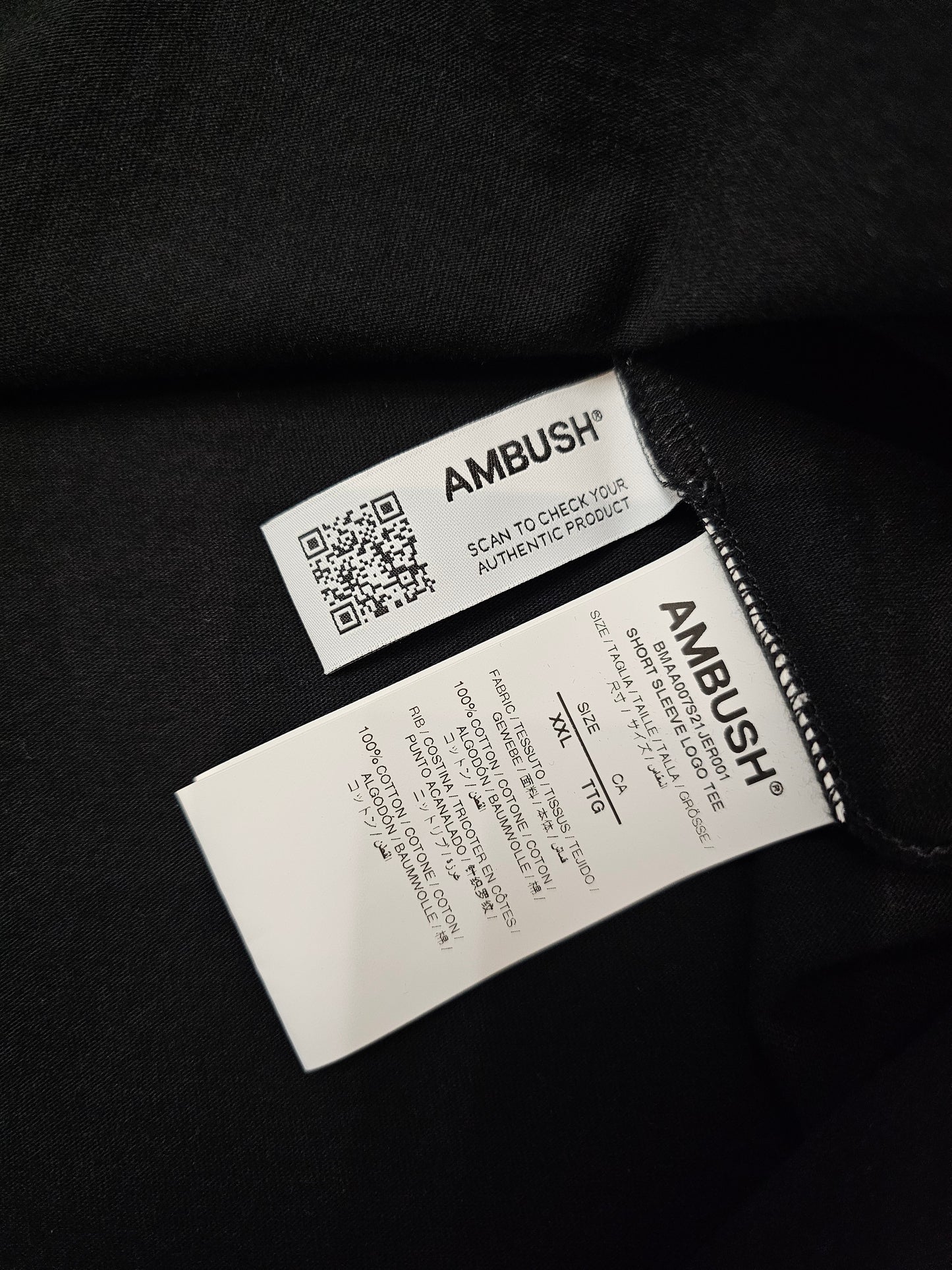 Ambush Reflective Logo Black Tshirt